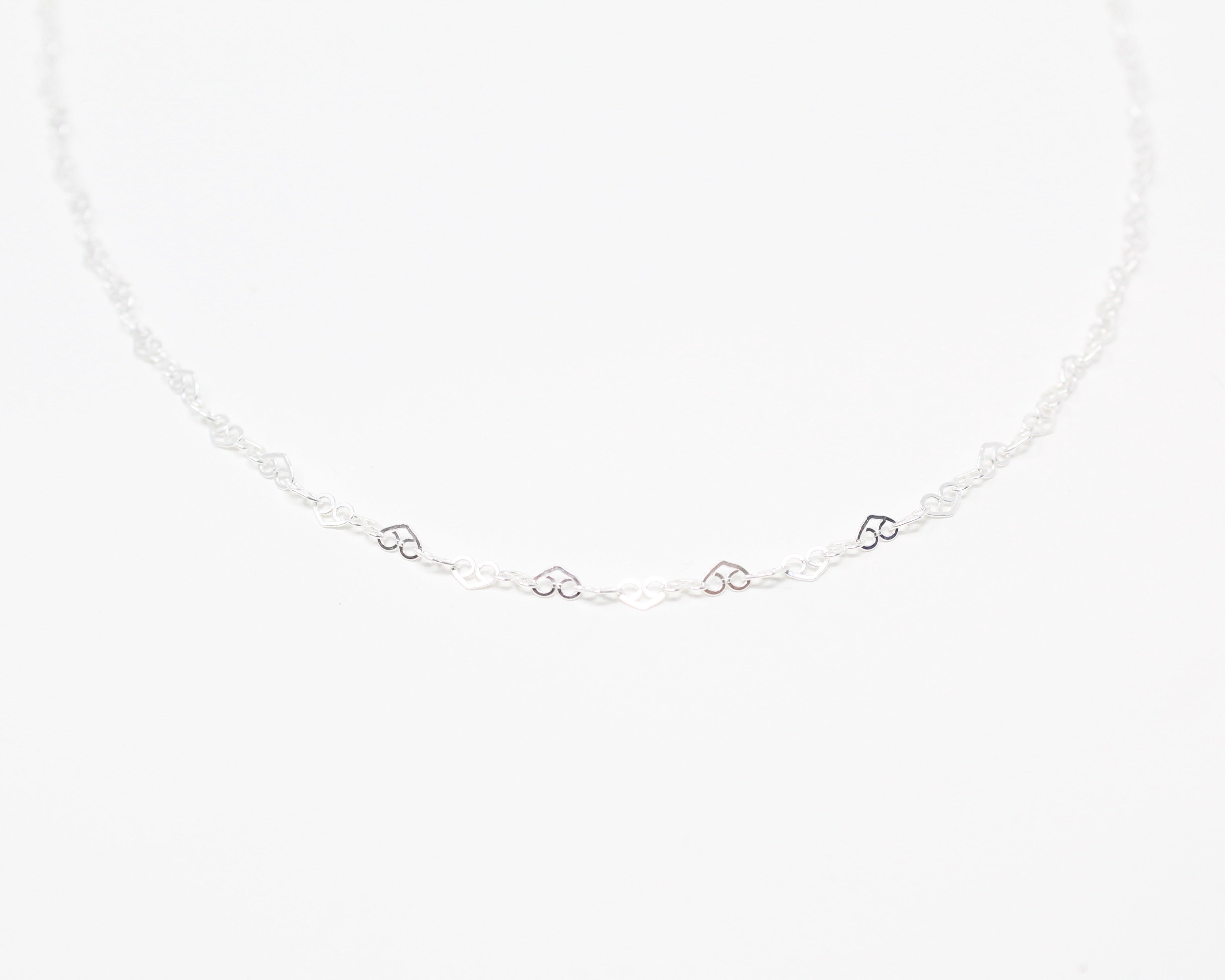 COEUR, chaine argent sterling.