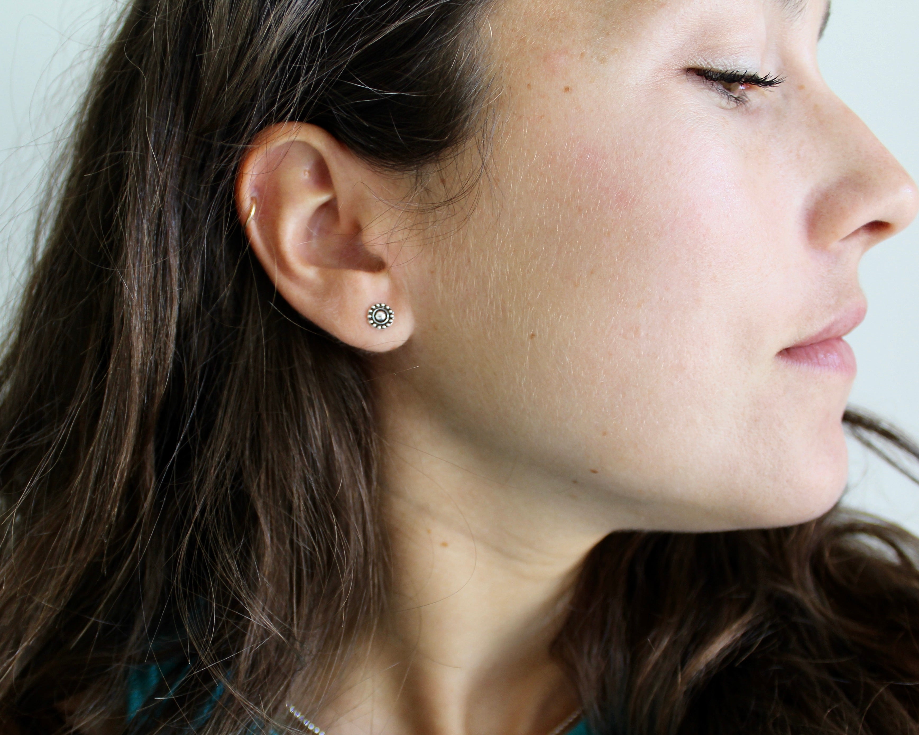 SENNAI, boucle d'oreille argent sterling.