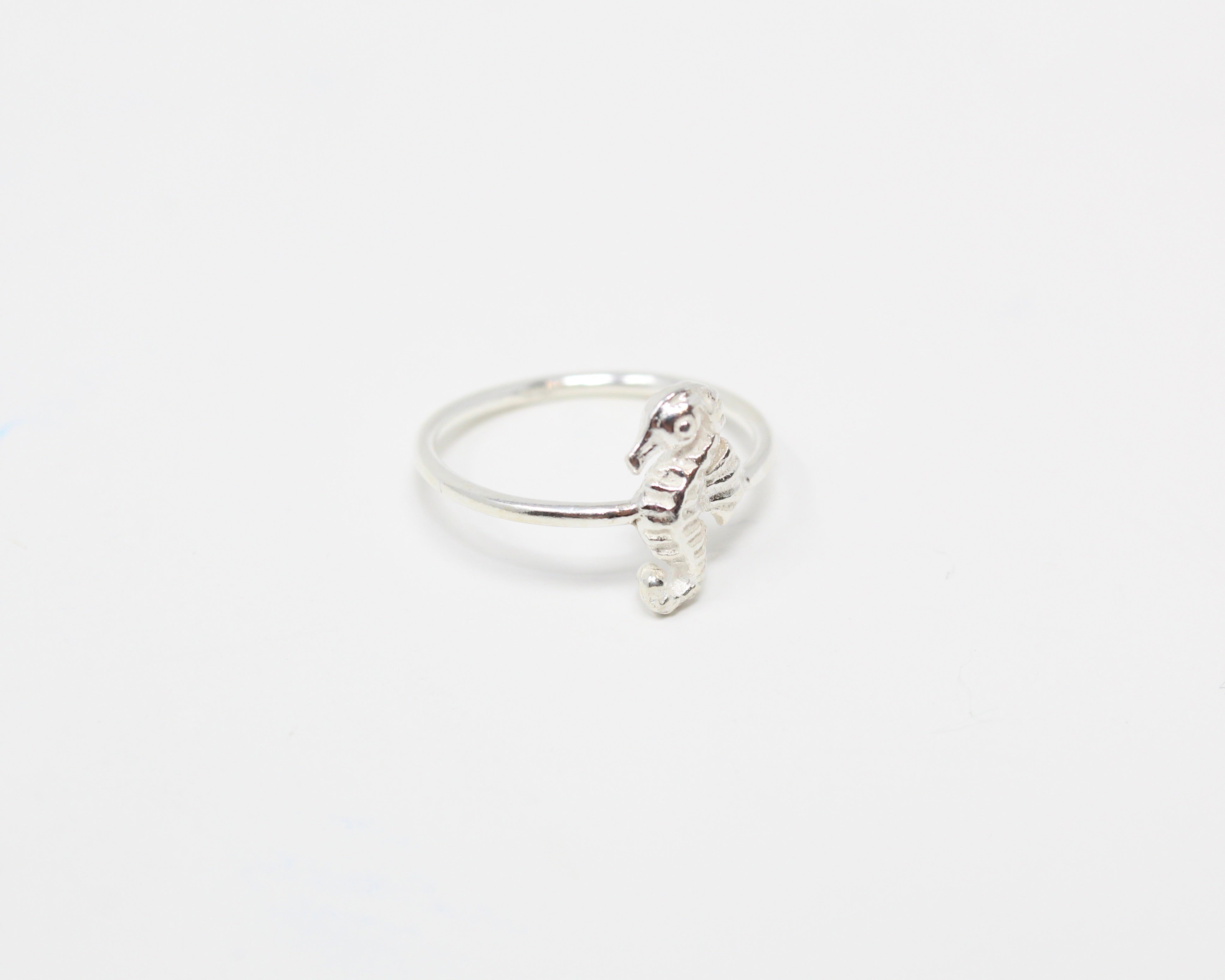 HIPPOCAMPE, bague argent sterling.