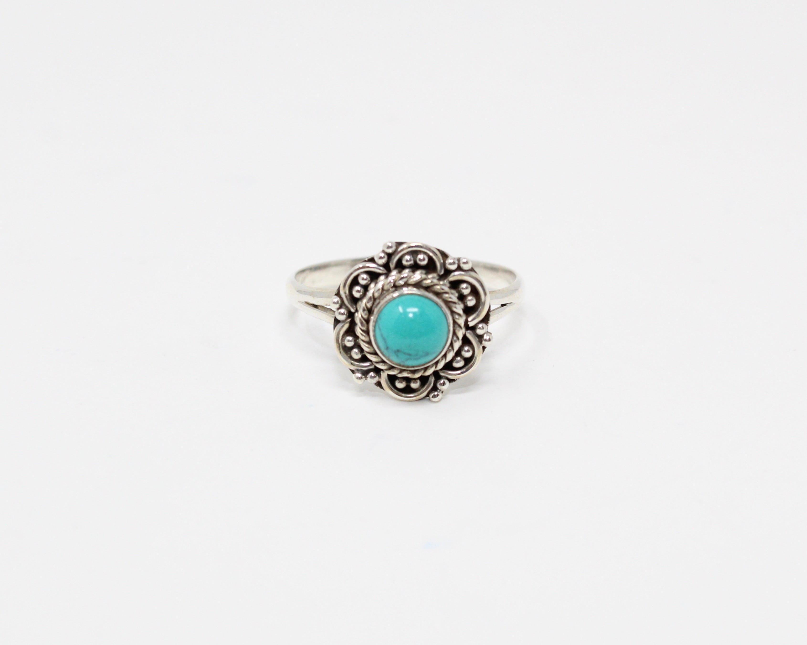 AUTHENTICITÉ, bague argent sterling, pierre semi-précieuse, turquoise.