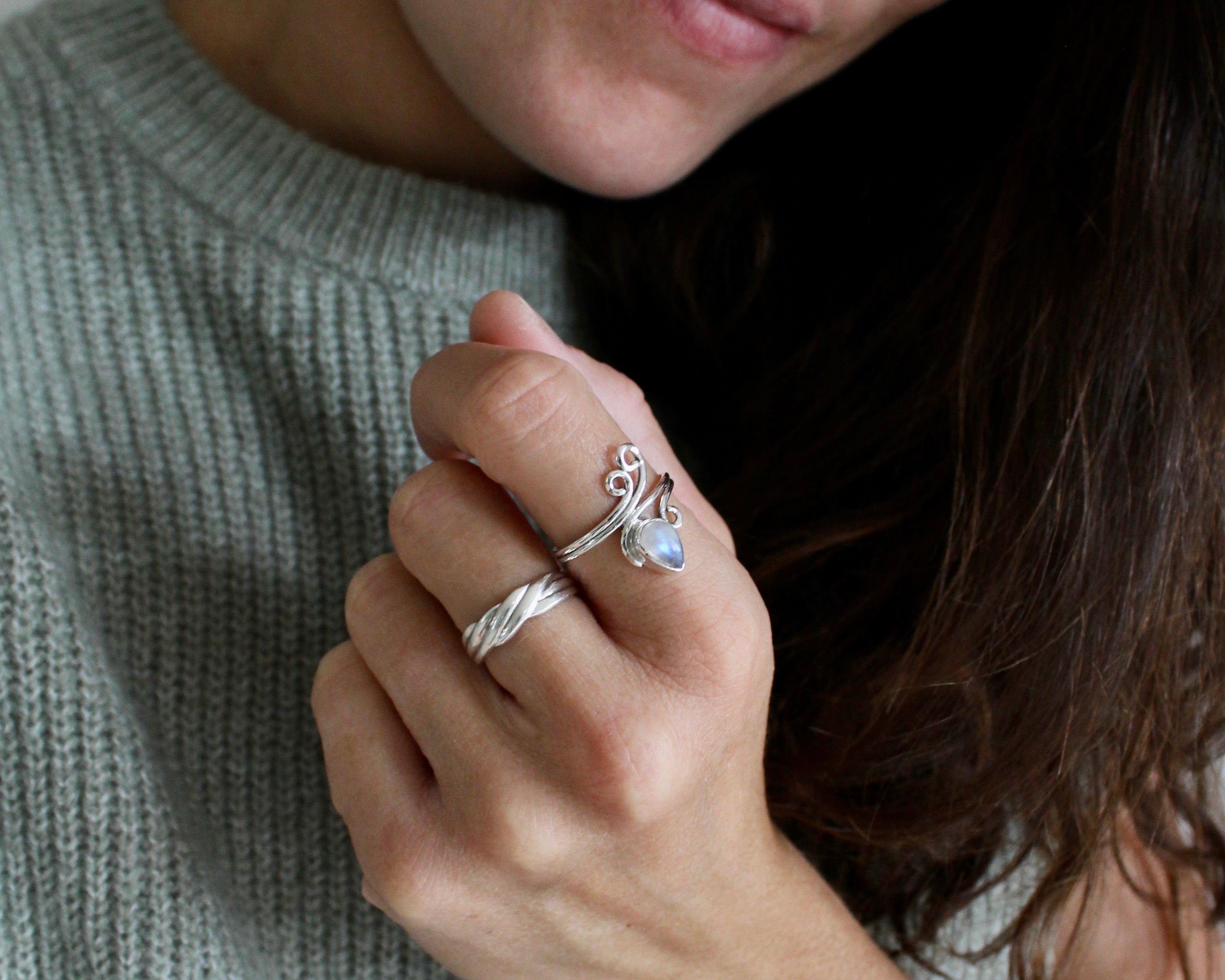 STRATUS, bague argent sterling.