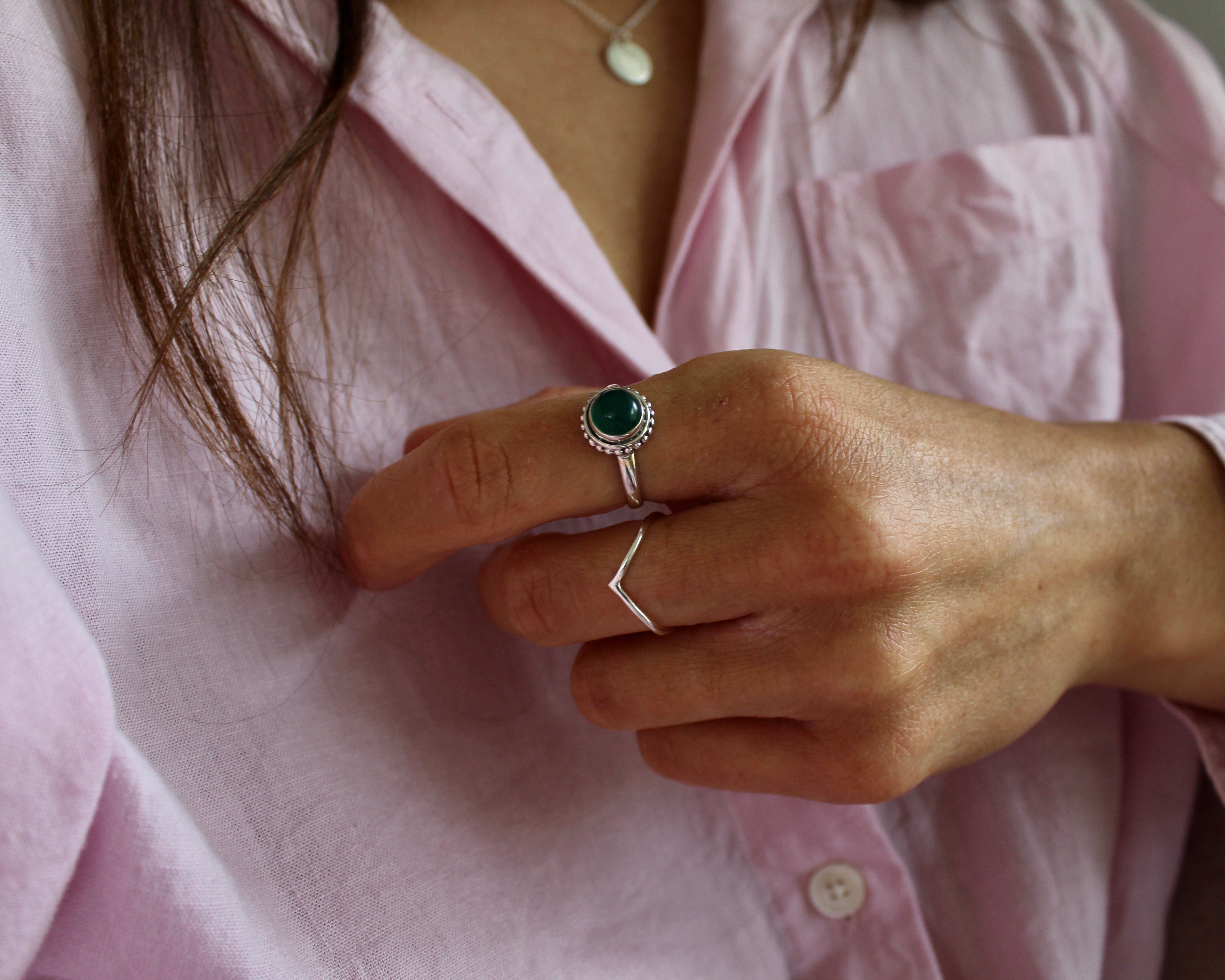 Foudre mini, bague argent sterling.