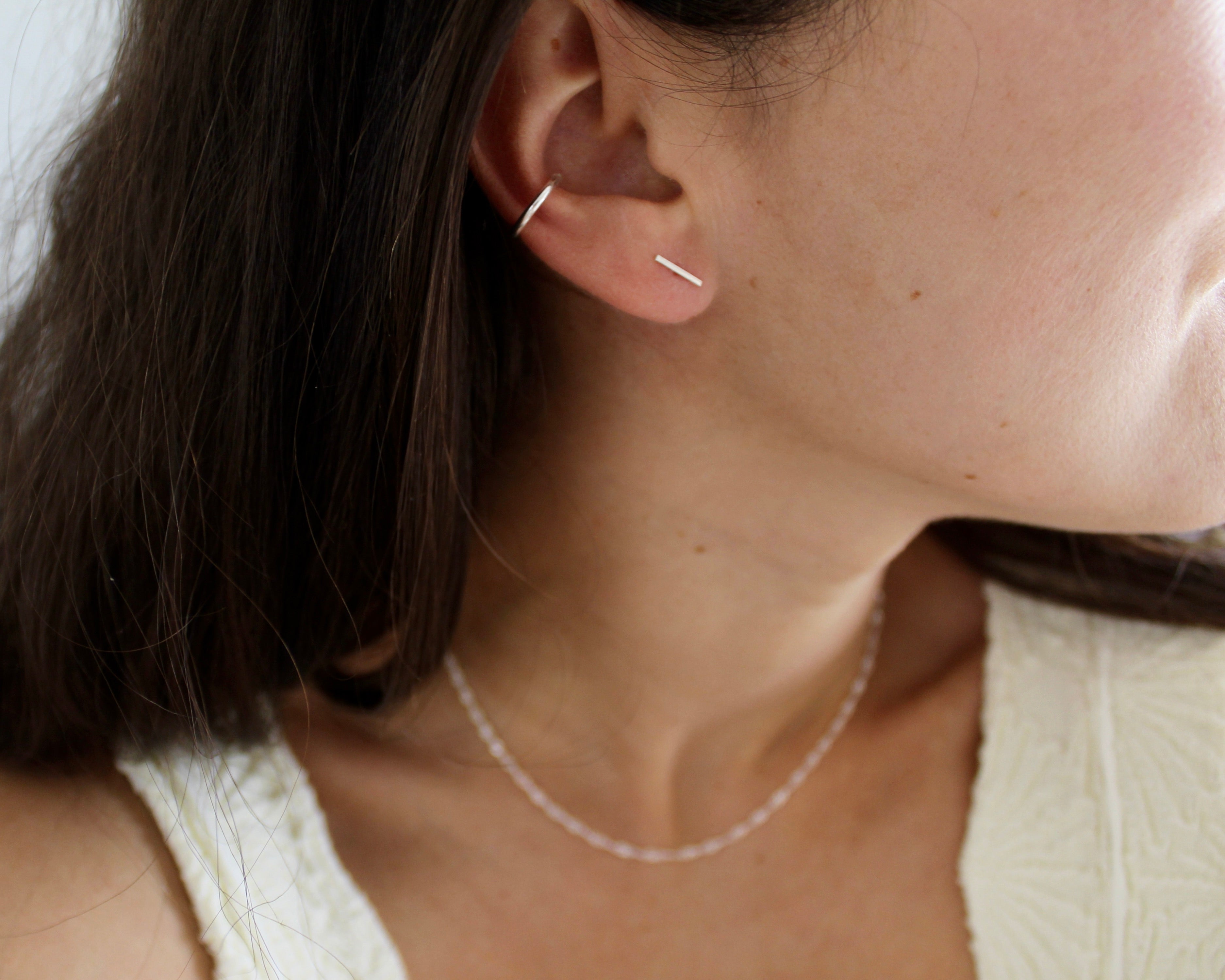 ÉLO, manchette d'oreille, ear cuff, argent sterling.