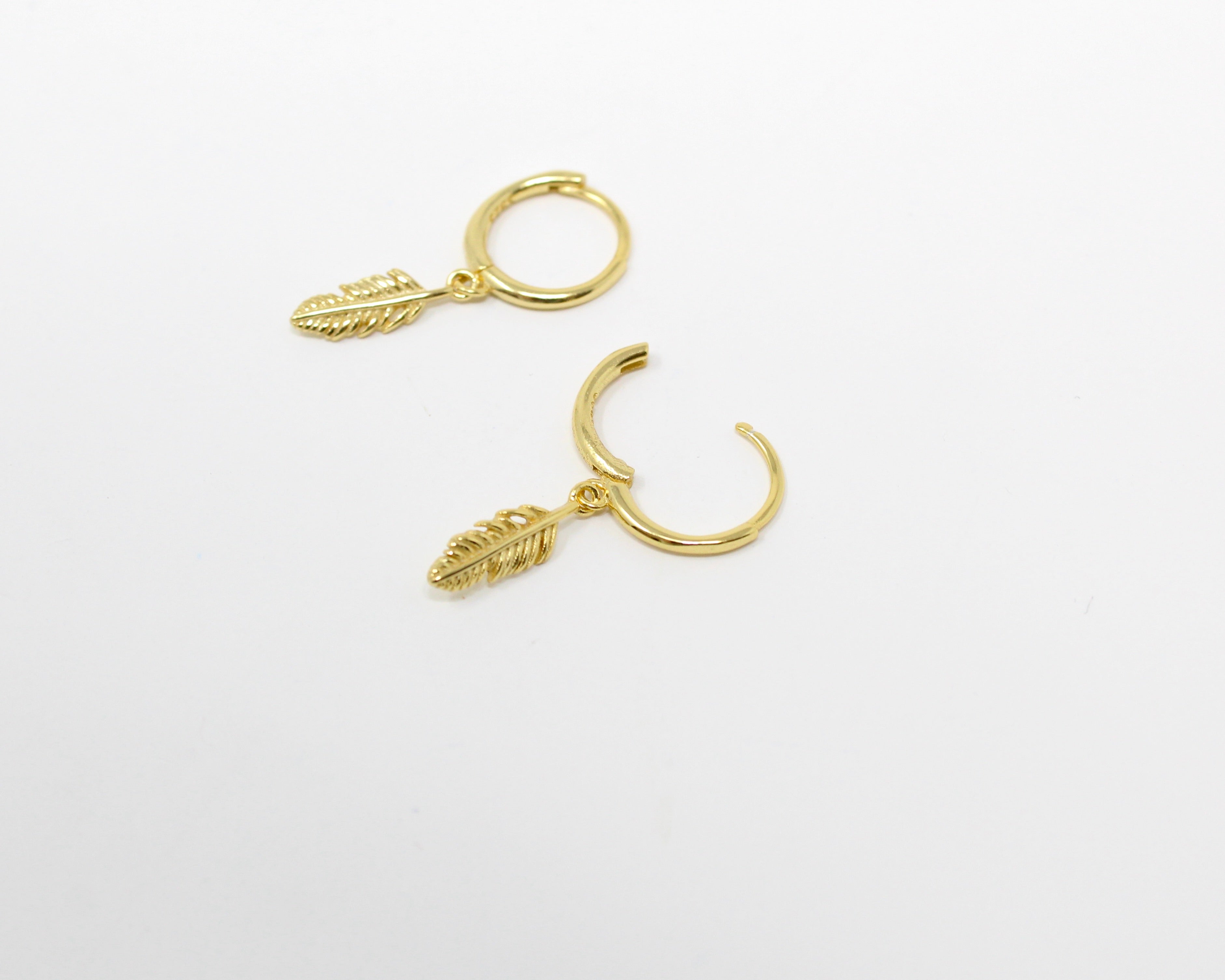 PLUME-Gold, or vermeil. Argent sterling & or 14K.
