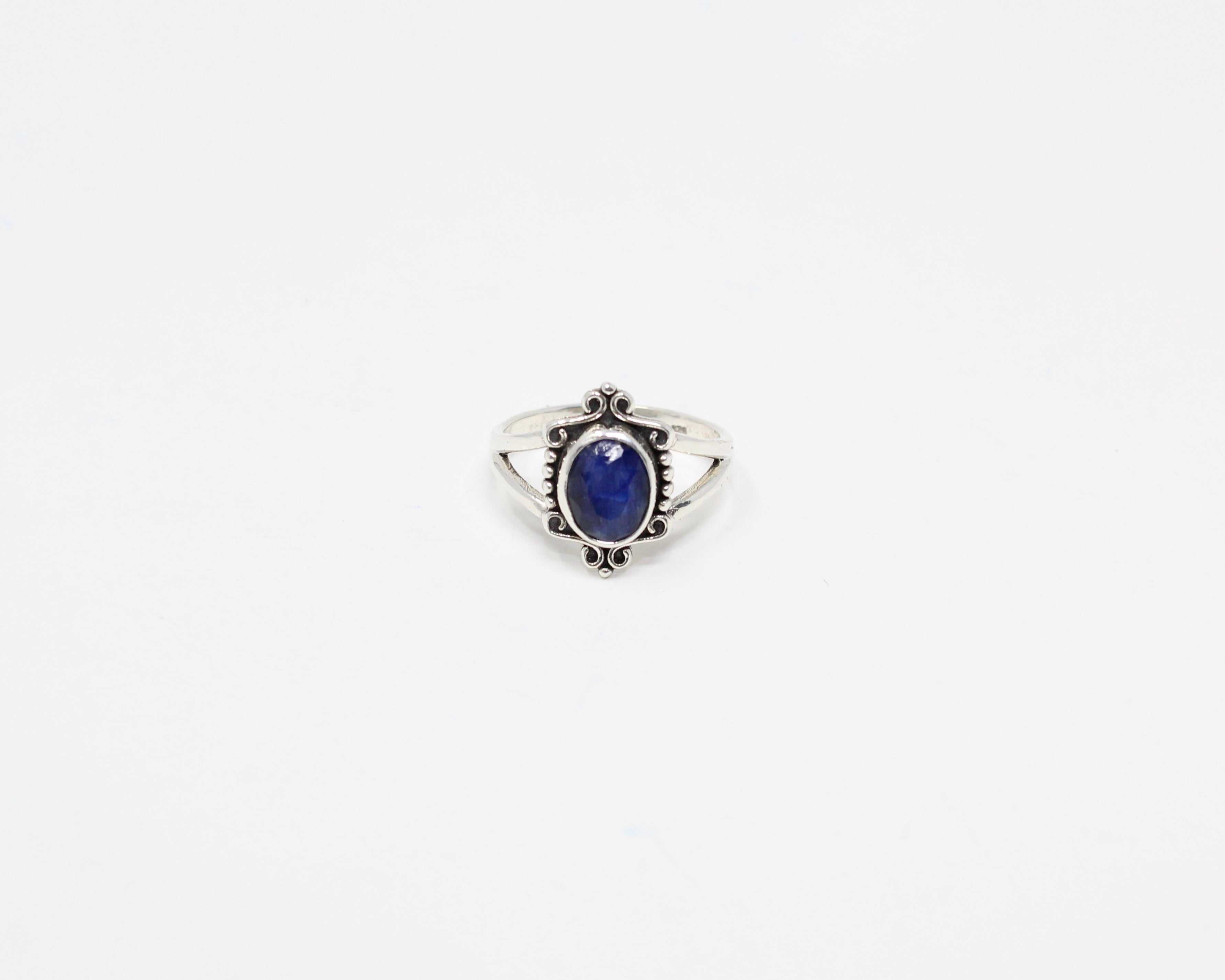 SUMAC, bague argent sterling et pierre semi-précieuse, saphir.