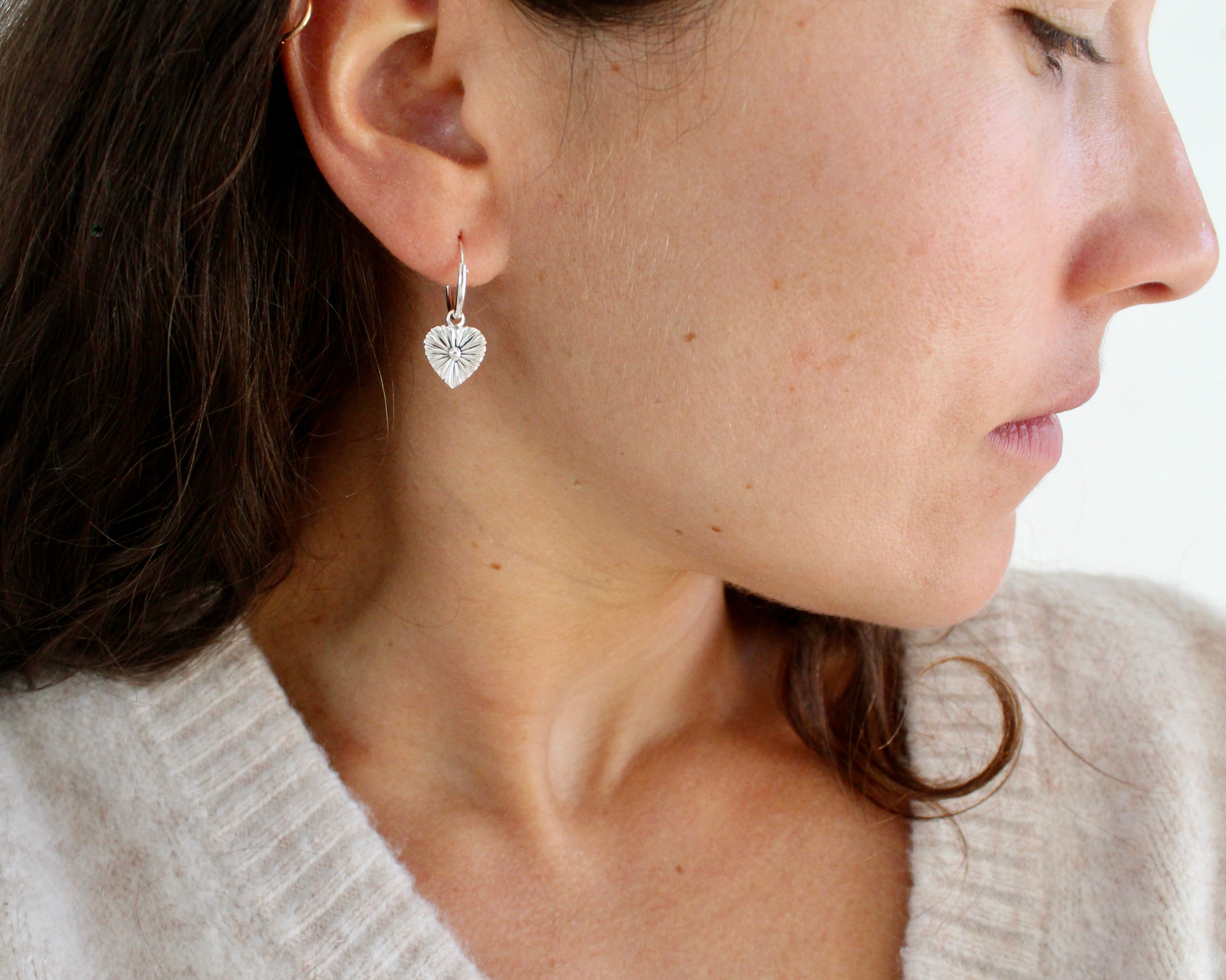PASSION, boucle d'oreille argent sterling.