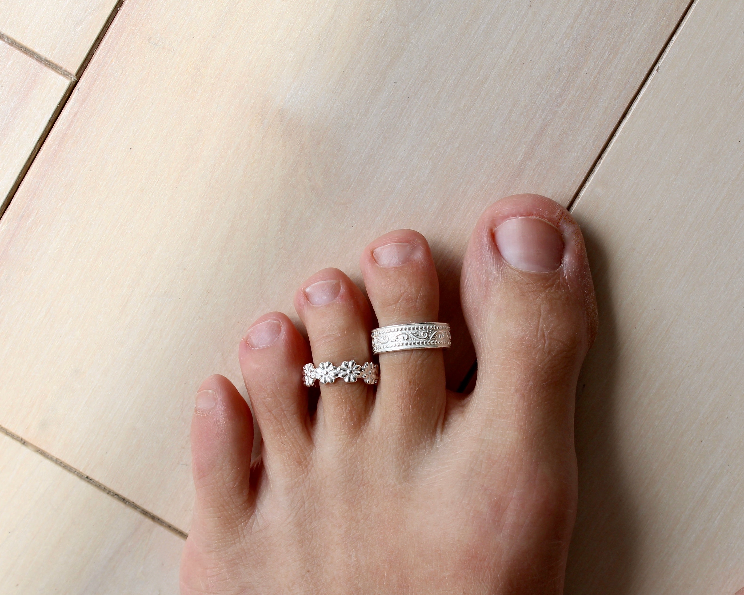 DIA, bague orteil en argent sterling.