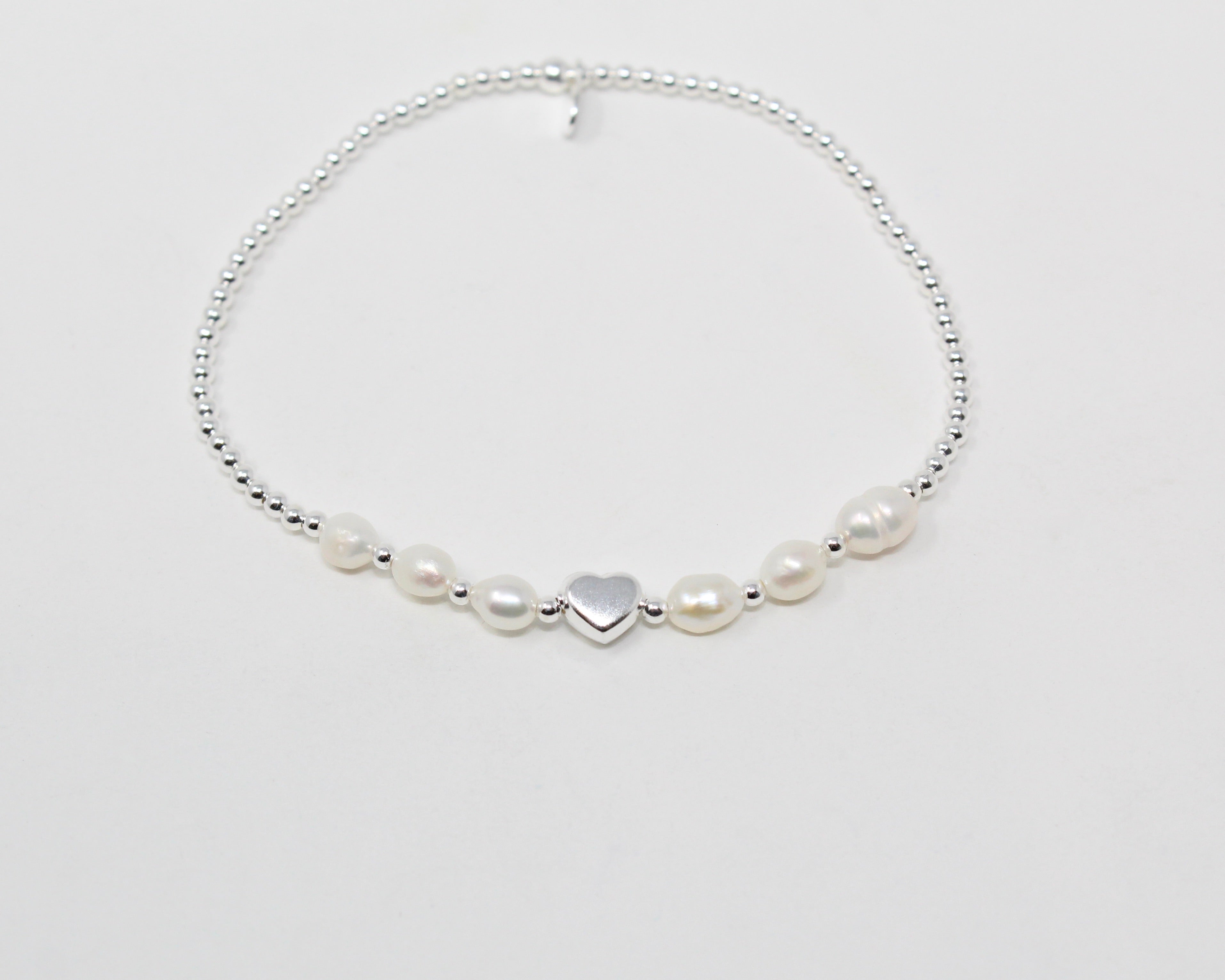 ROMANCE, bracelet argent sterling et perles.