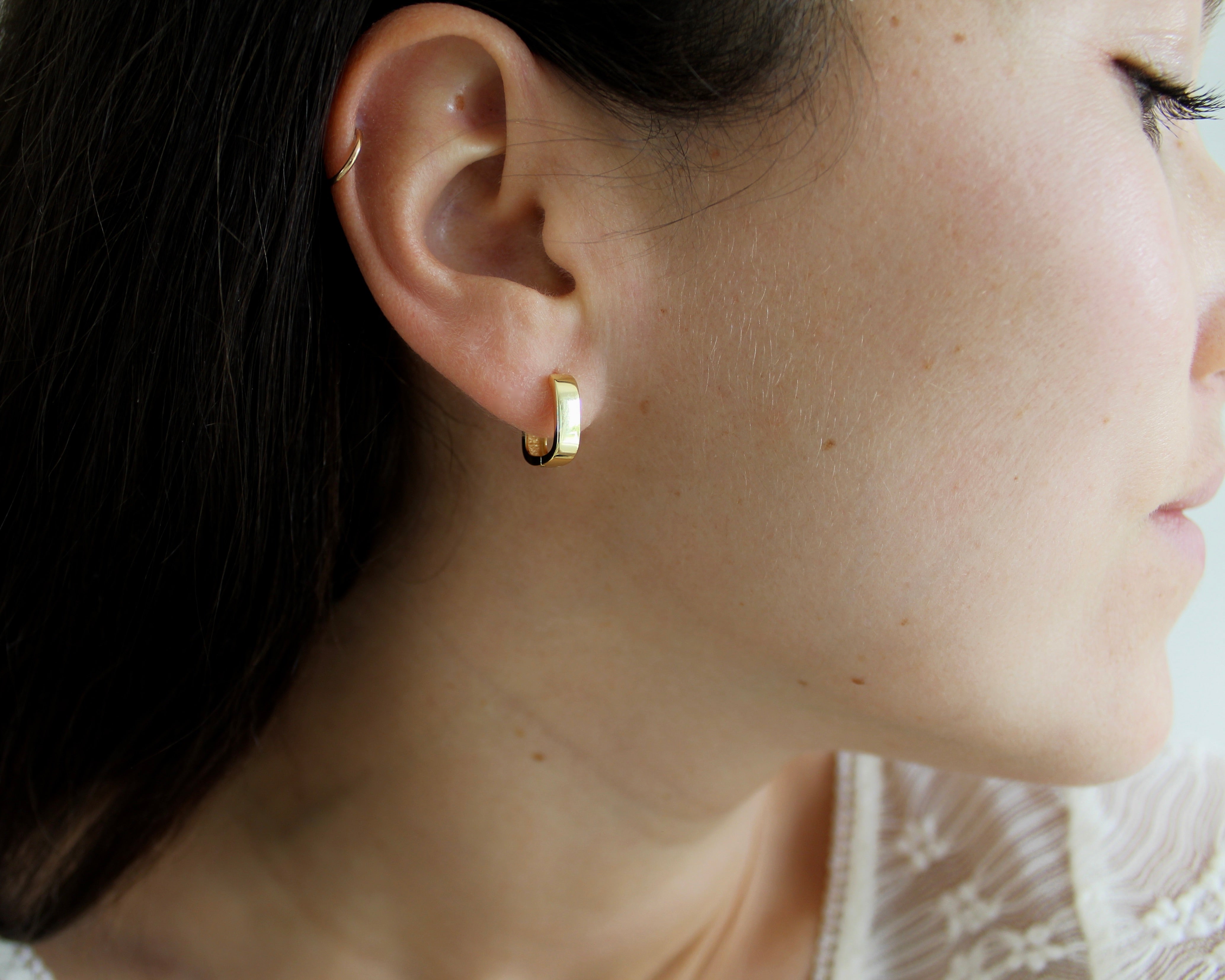NUBIE, boucles d'oreilles, or vermeil.