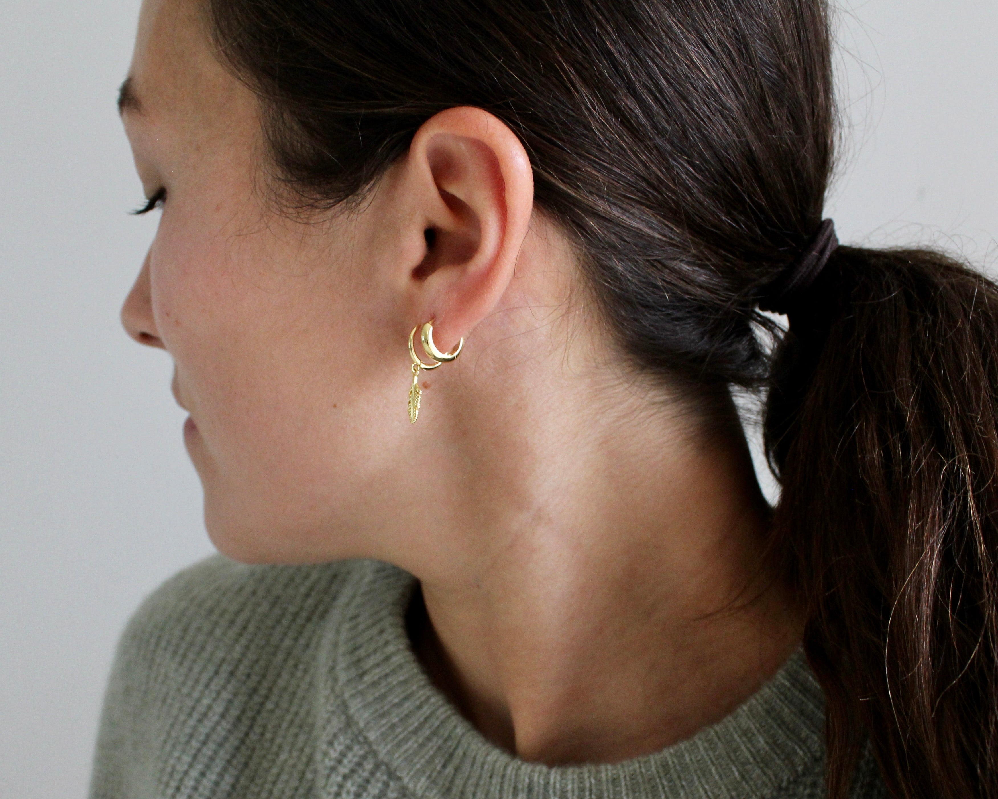 SOLI, boucles d'oreilles, or vermeil.
