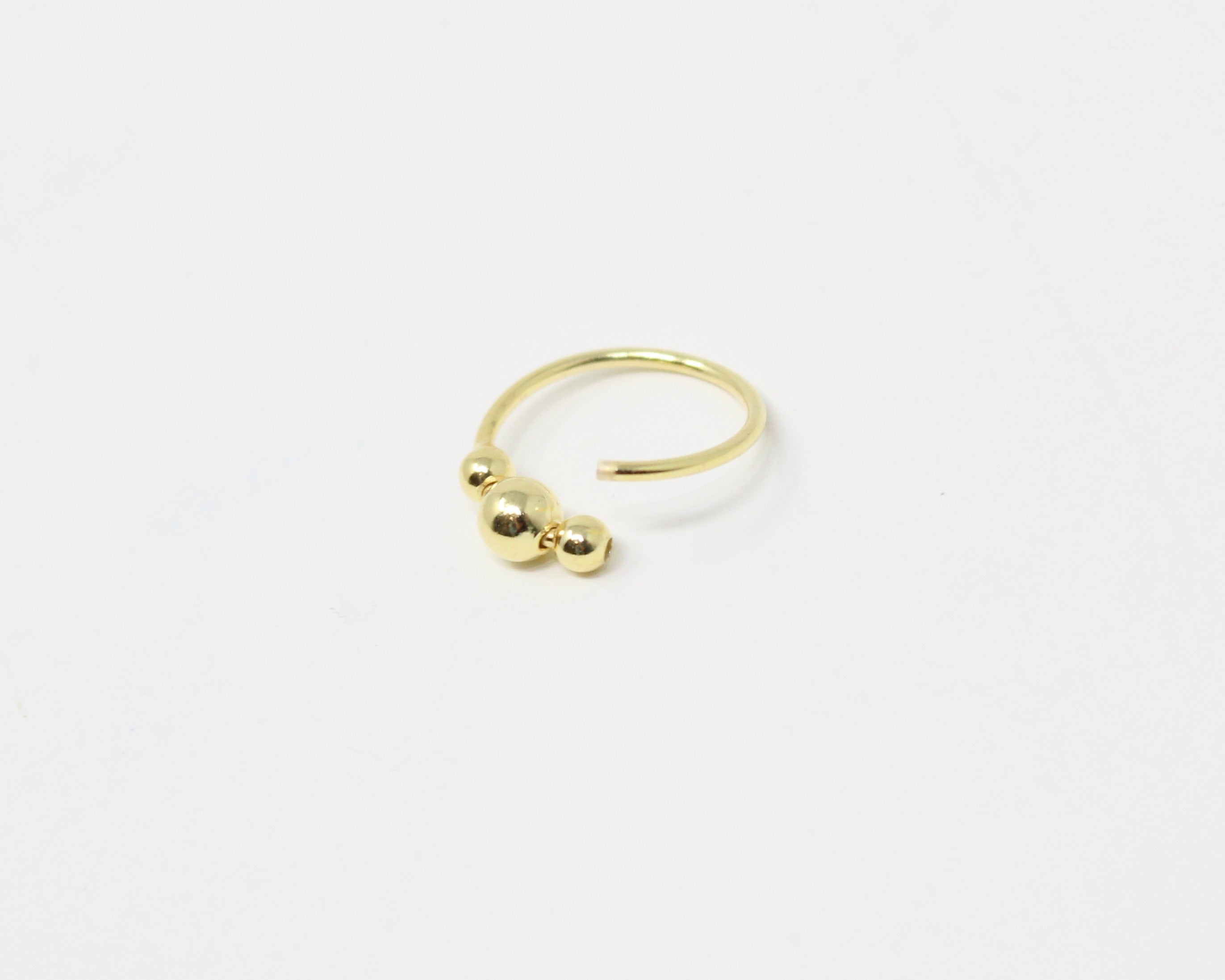 HALO, boucle d'oreille or vermeil, argent sterling plaqué or.