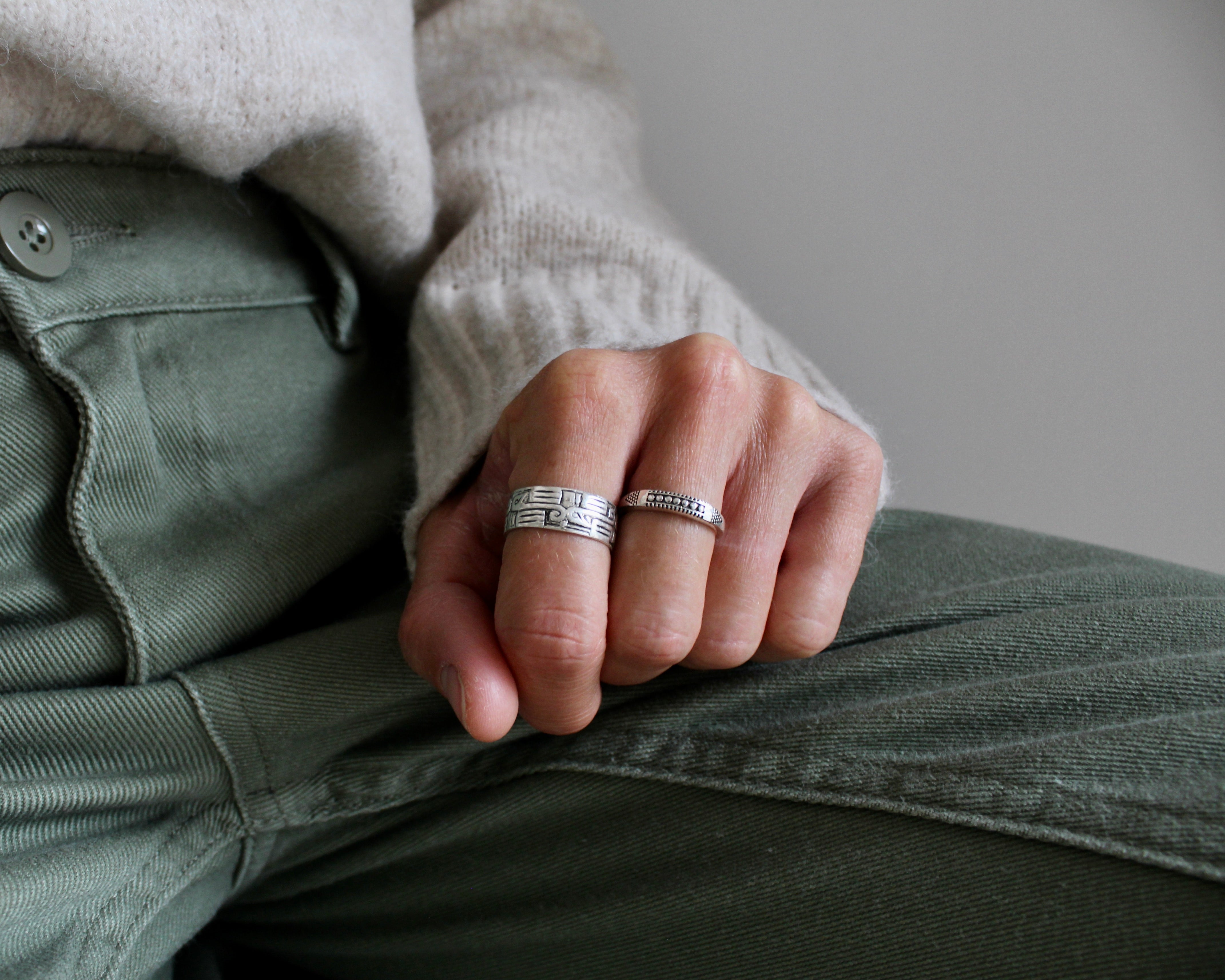 WAT, bague argent sterling.