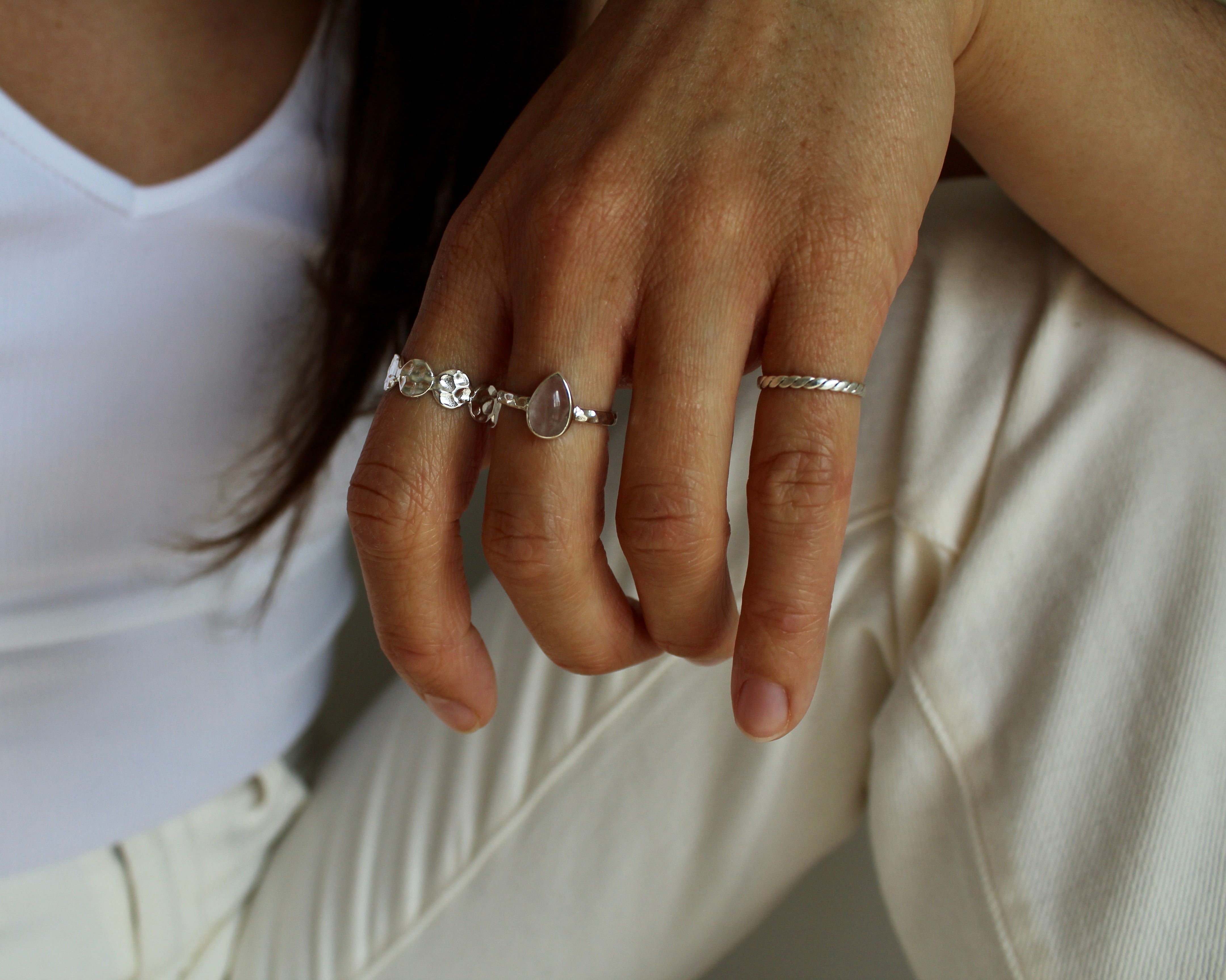 GRAVITÉ, bague argent sterling.