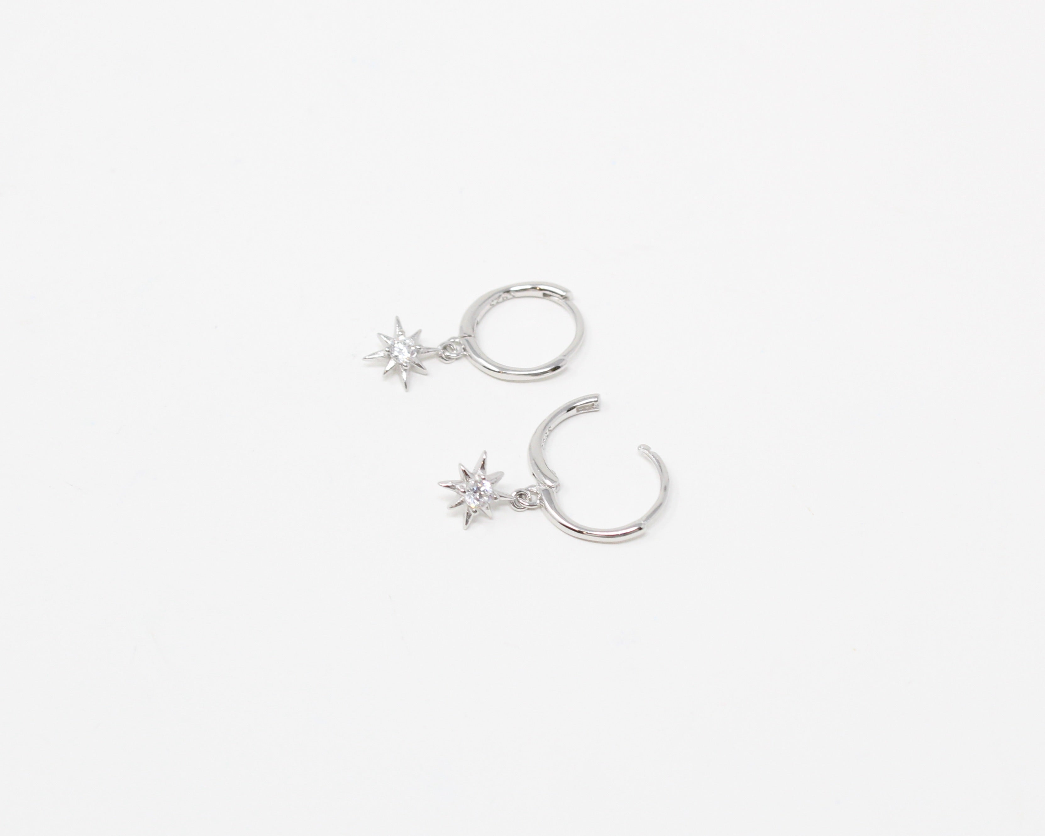 MÉTÉORE, boucles d'oreilles, argent sterling.