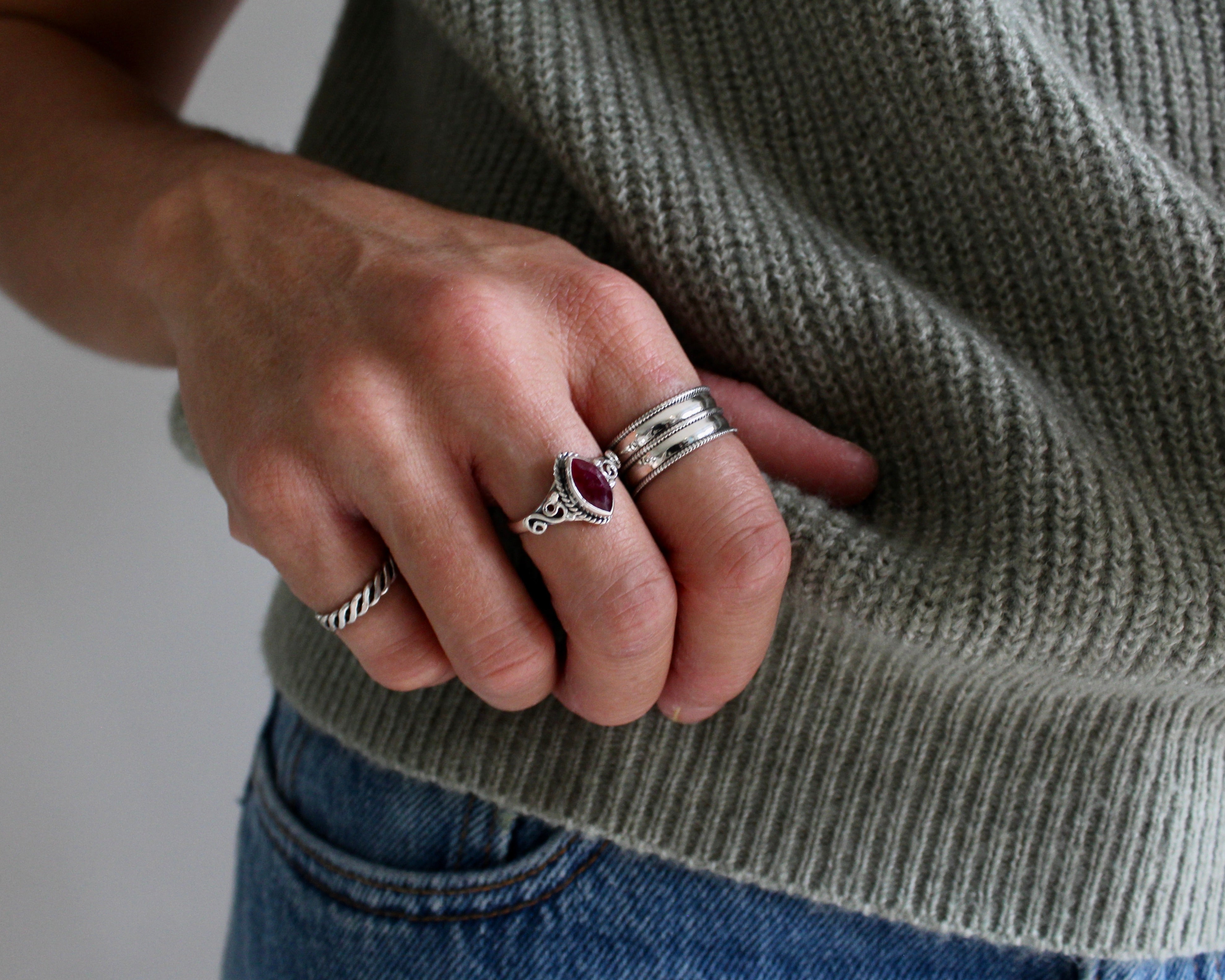 ONA, bague argent sterling.