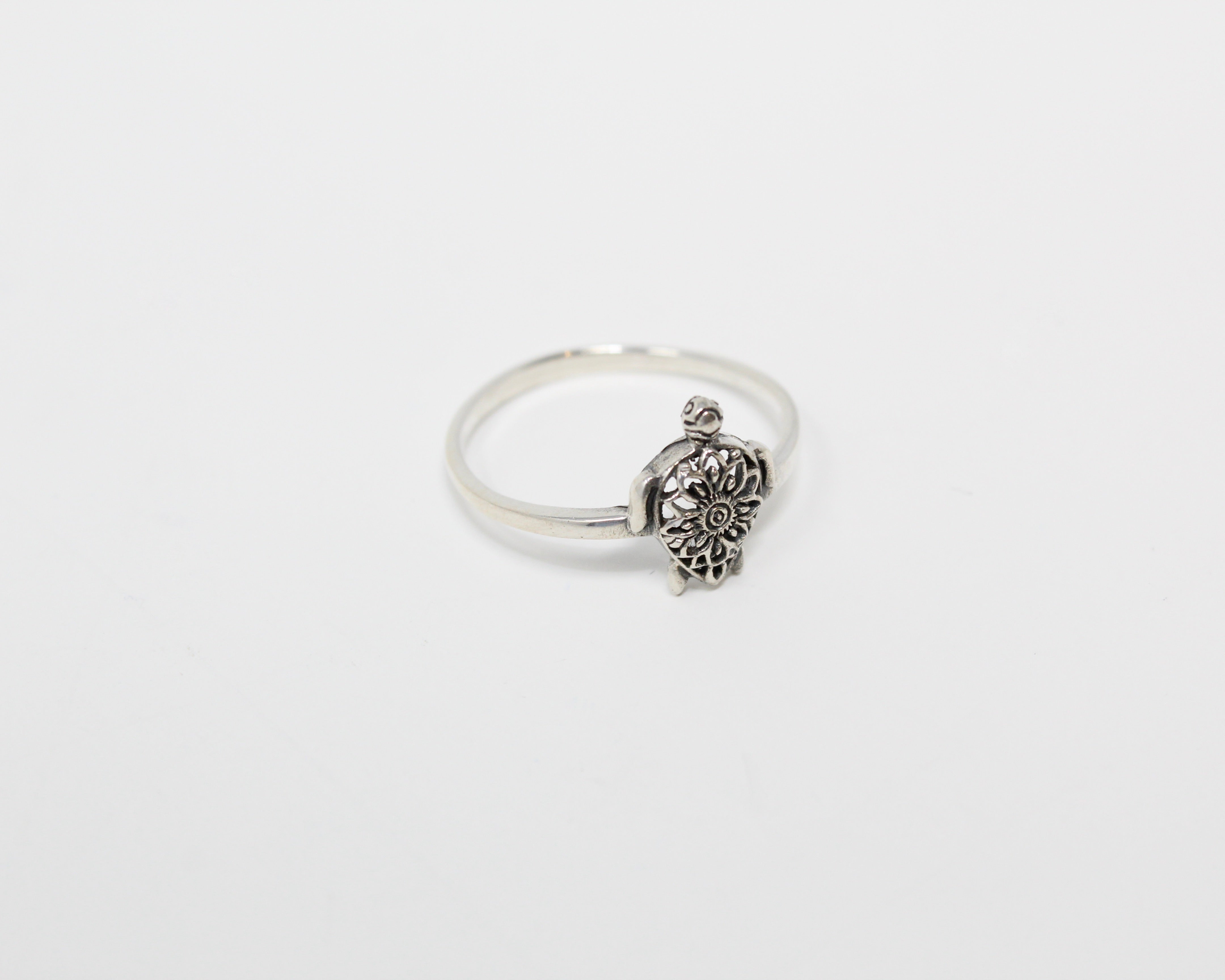 TORTUE, bague argent sterling.