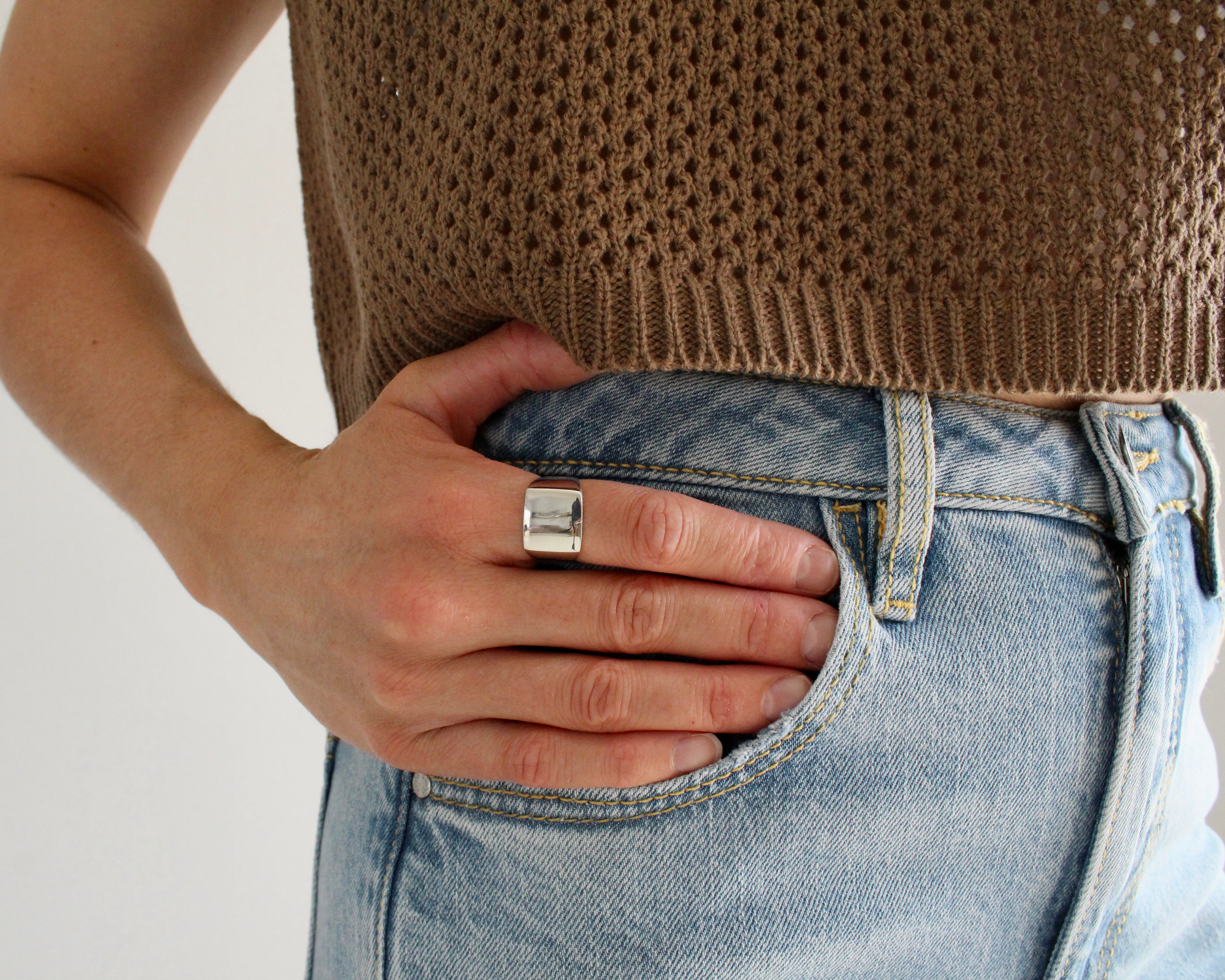 MAXIM, bague argent sterling.