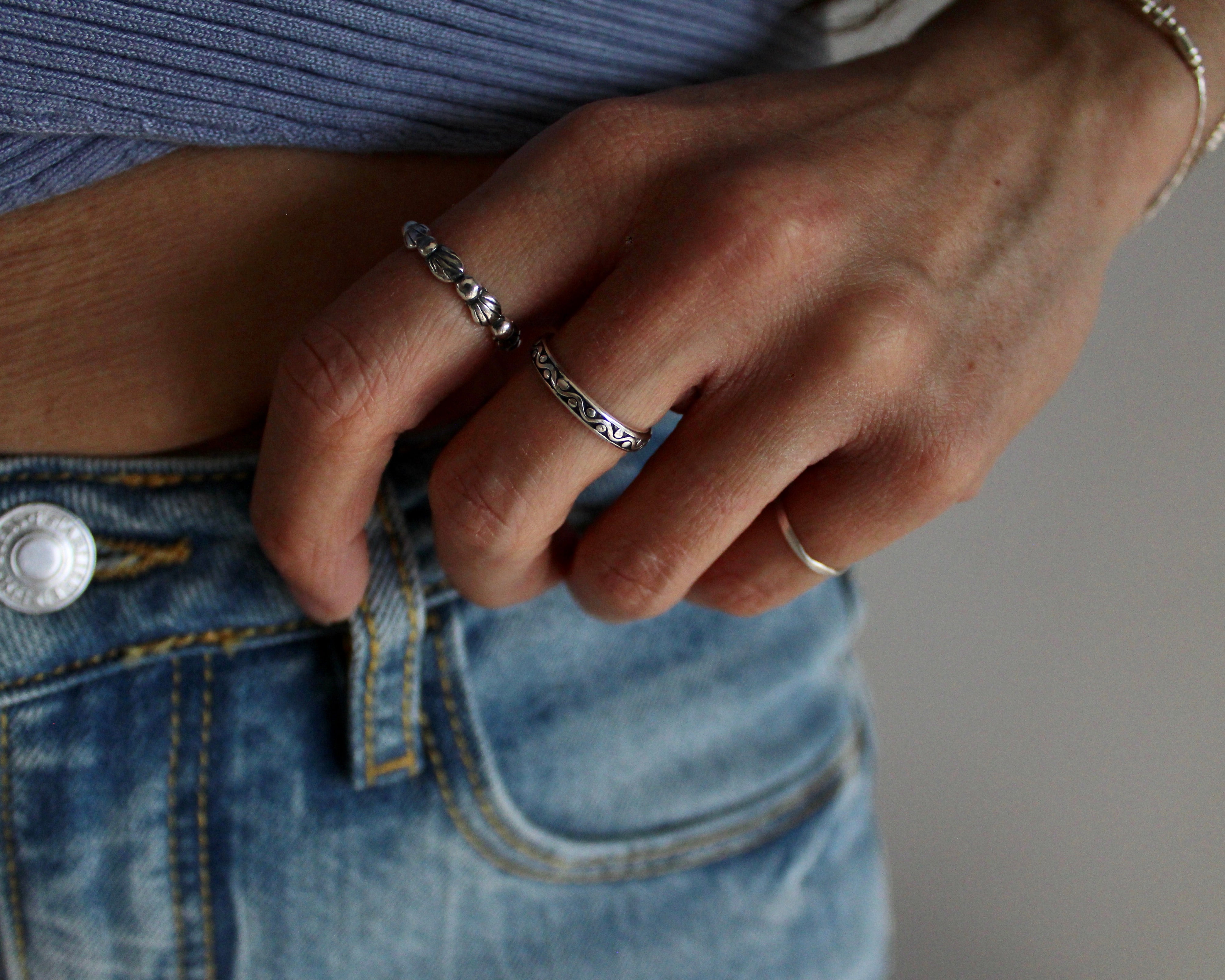 MARÉE, bague argent sterling.
