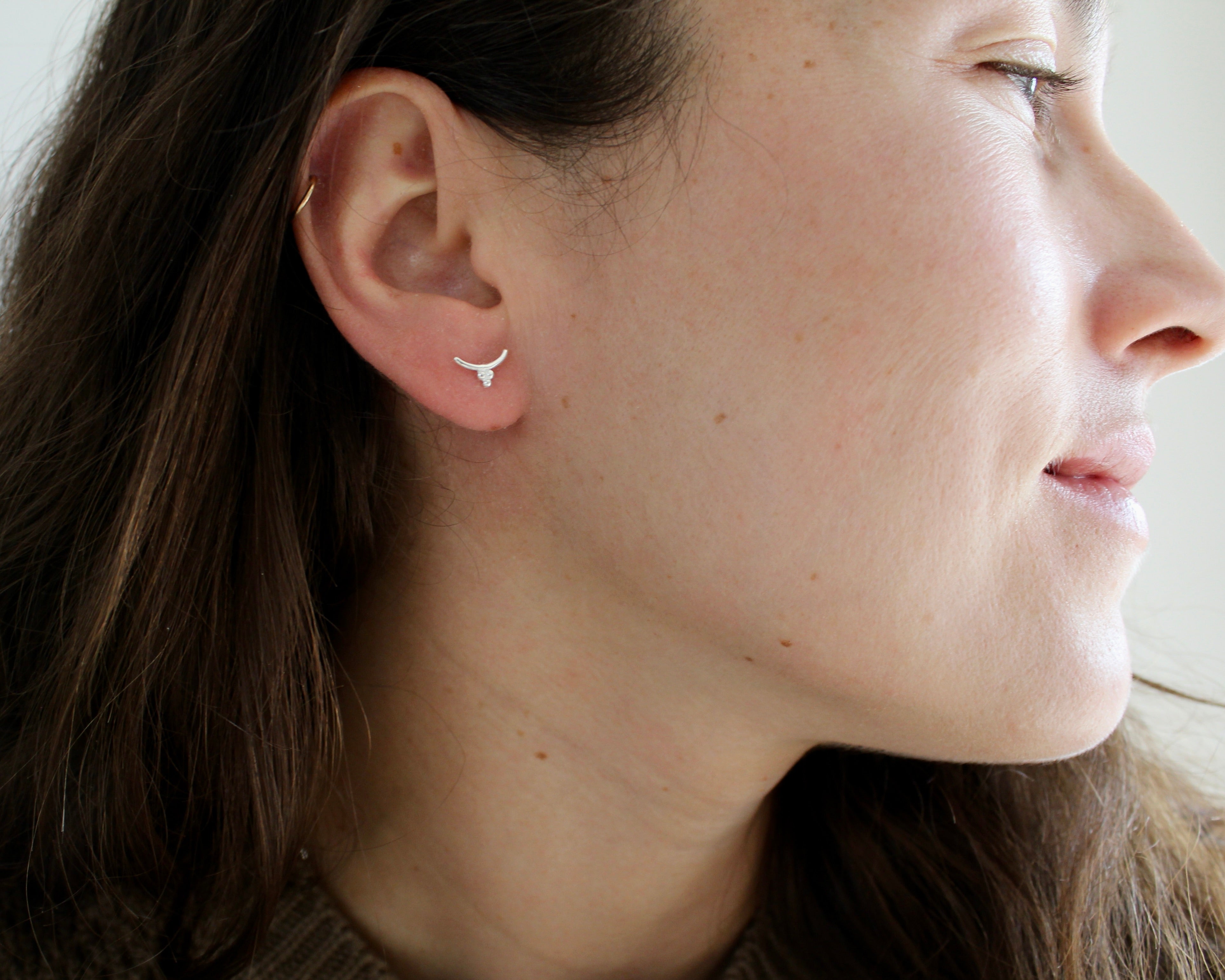 THARA, boucles d'oreilles argent sterling.