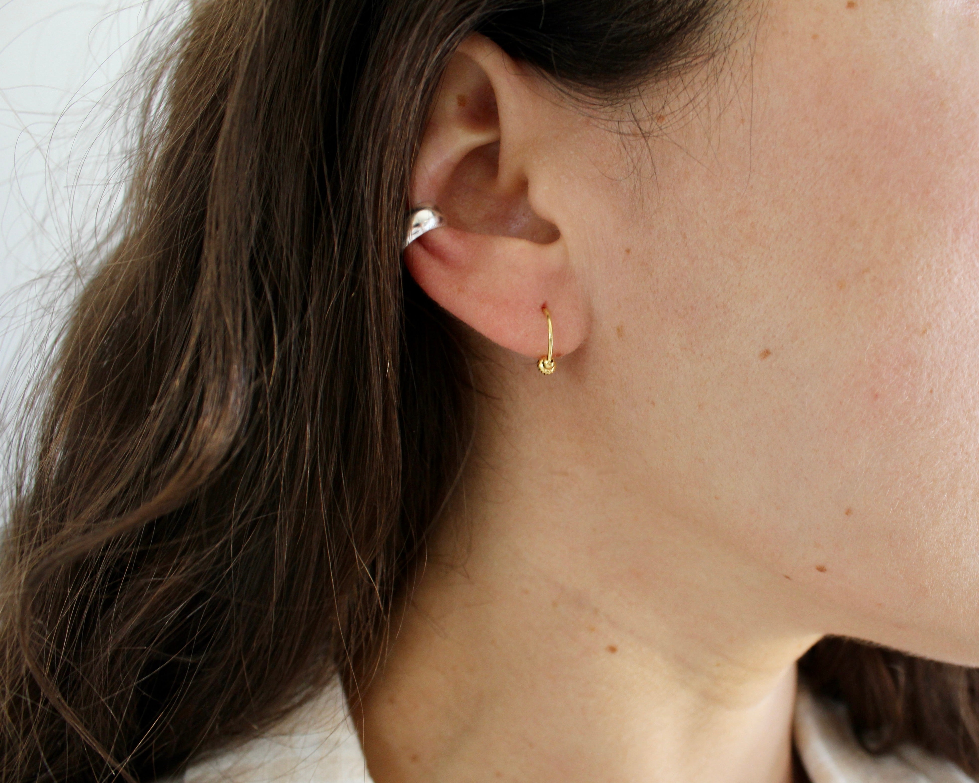 HALO, boucle d'oreille or vermeil, argent sterling plaqué or.