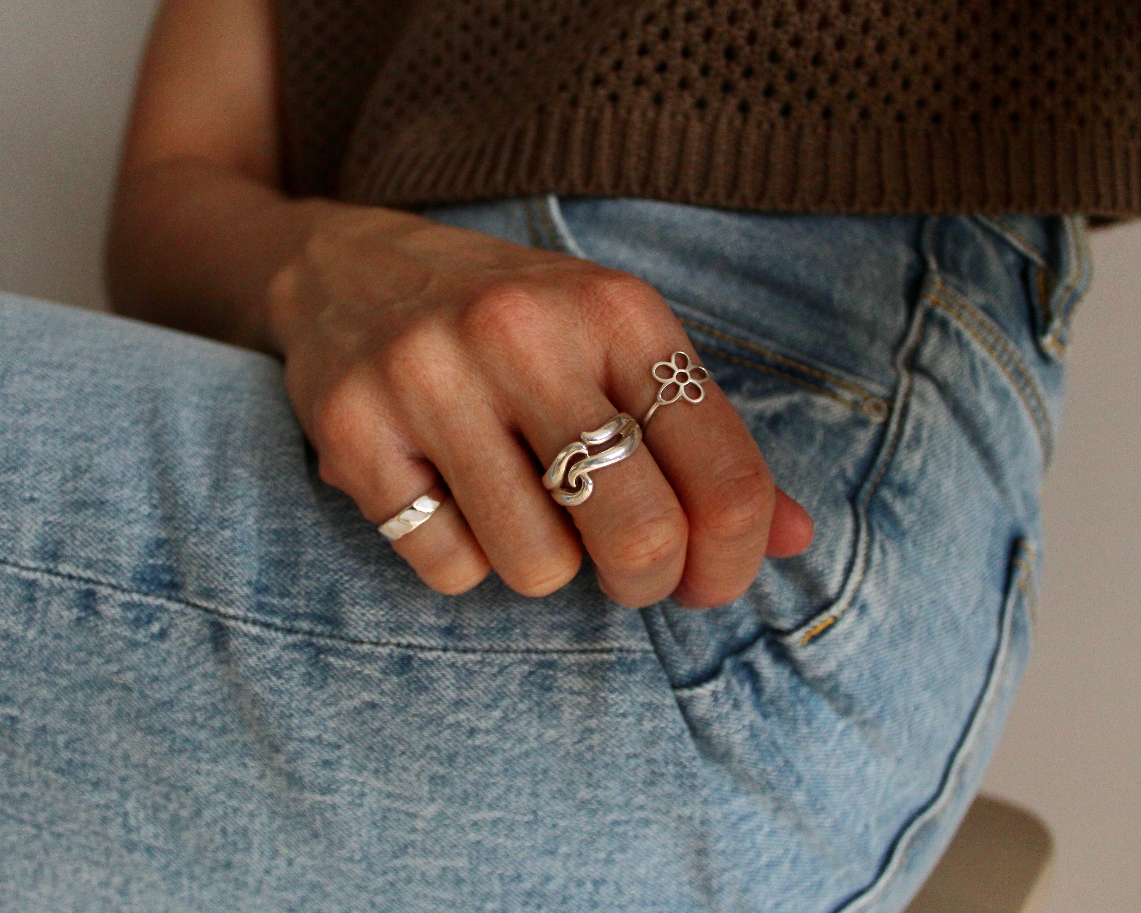 AUSTRAL, bague argent sterling.