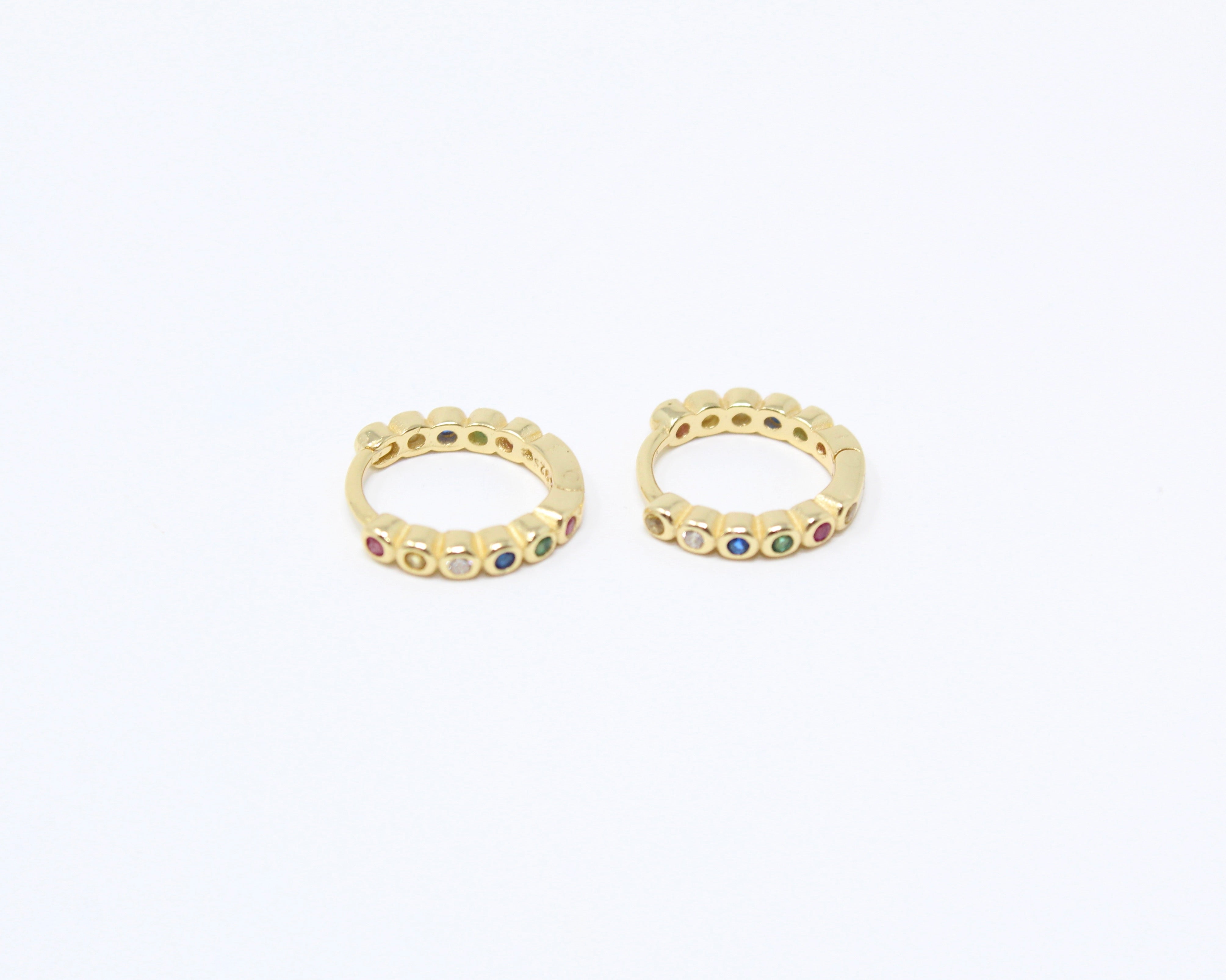 BRONZ, boucles d'oreilles, or vermeil.