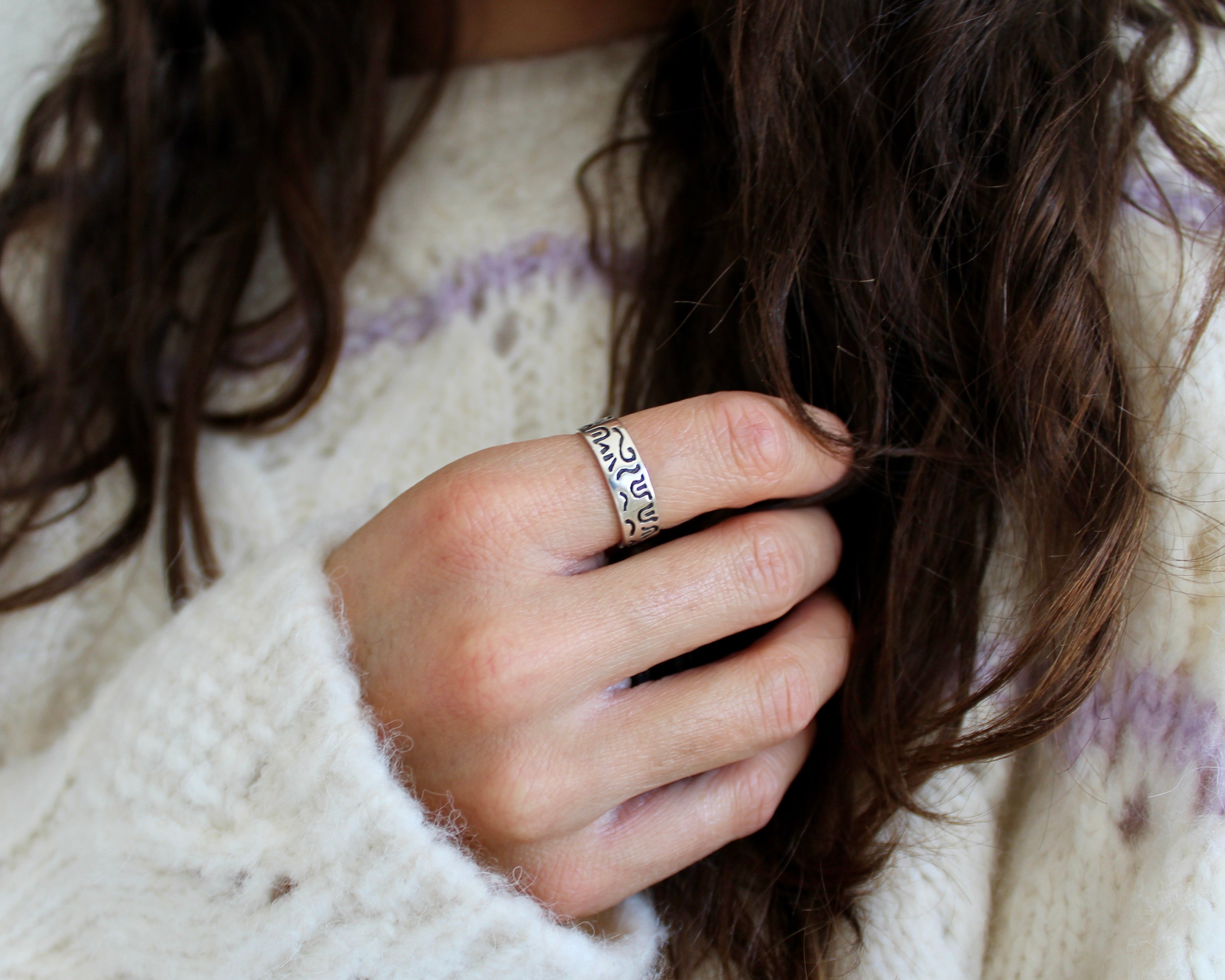 AUGUST, bague argent sterling.