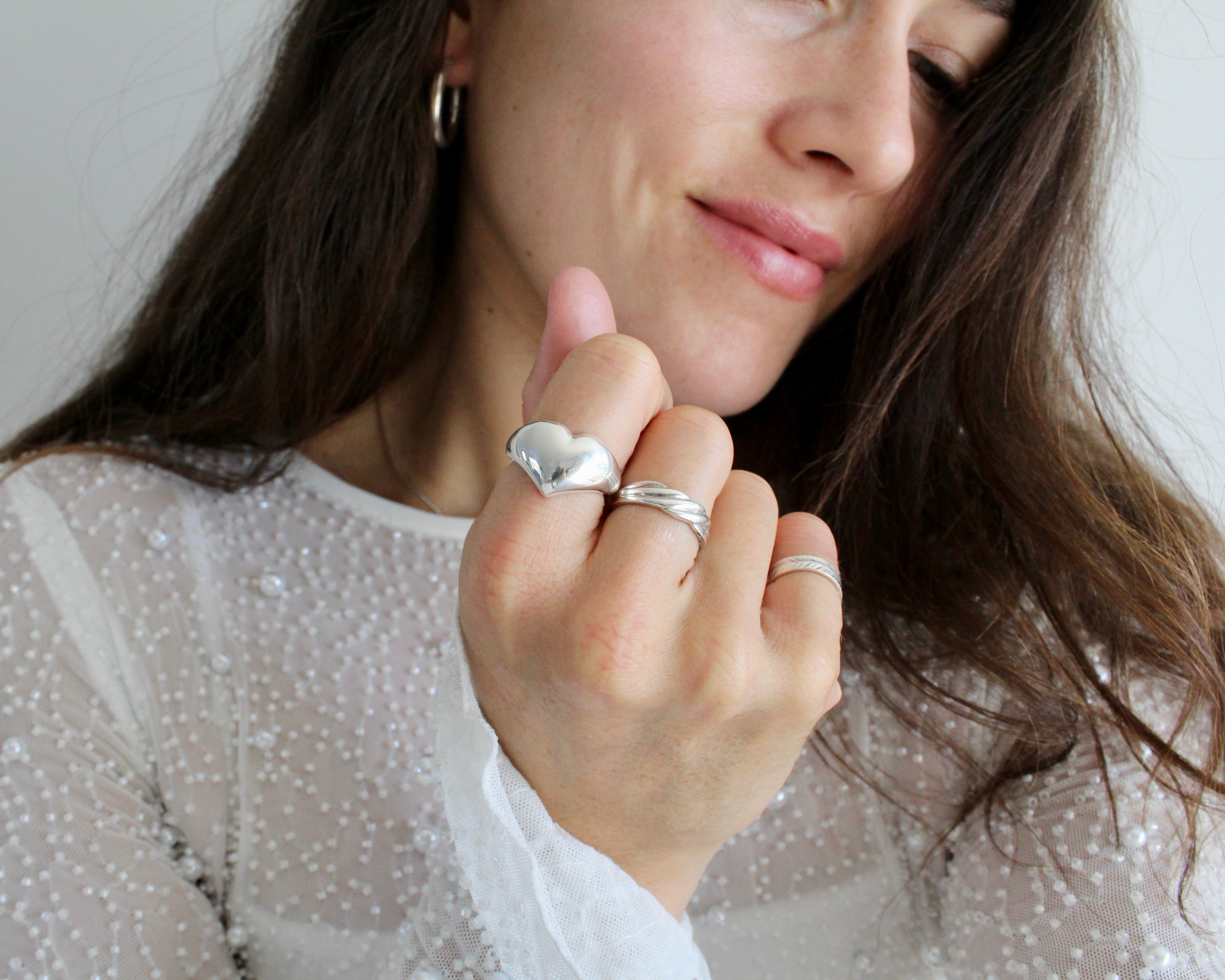 STRATUS, bague argent sterling.