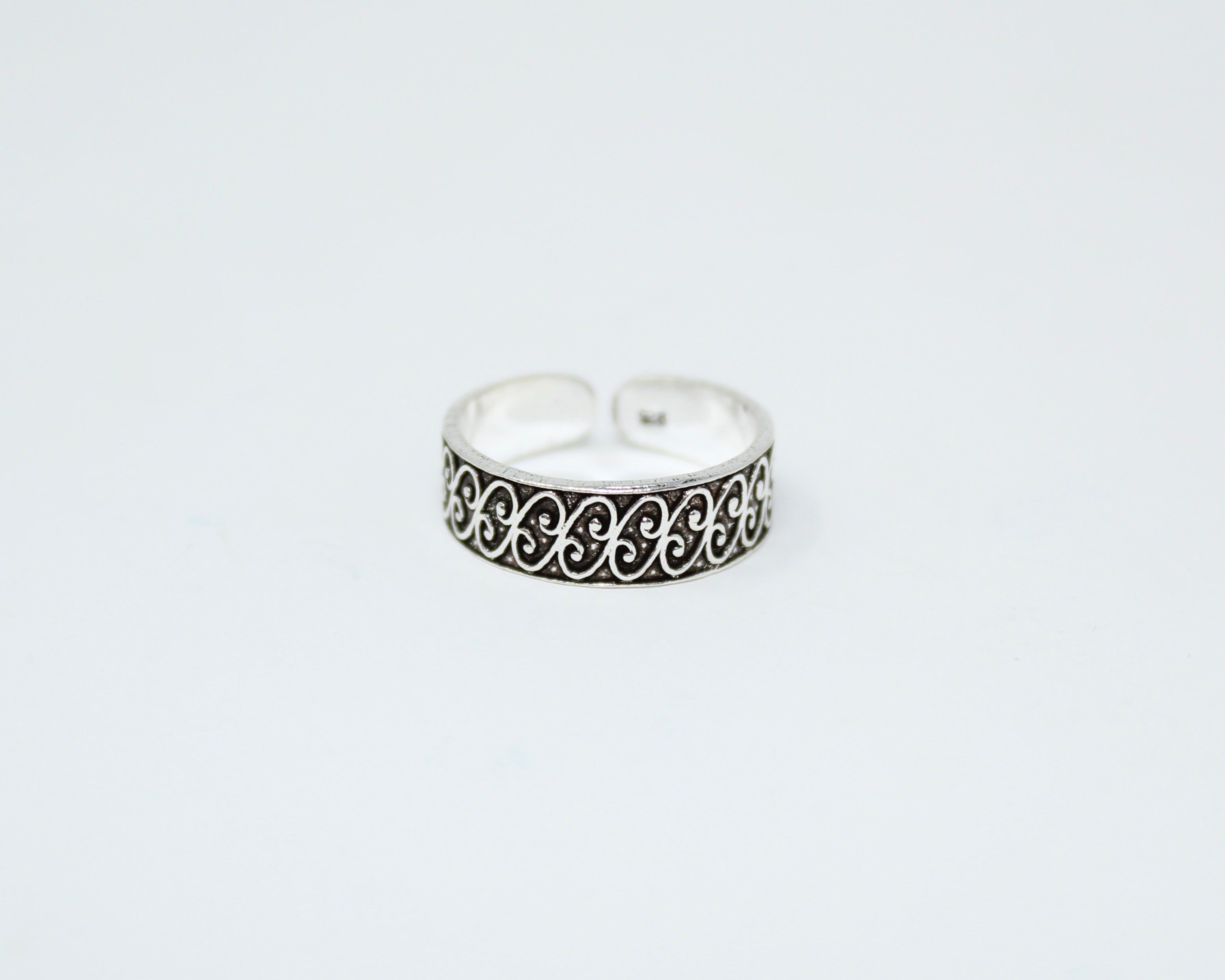OCÉAN, bague d'orteil argent sterling.