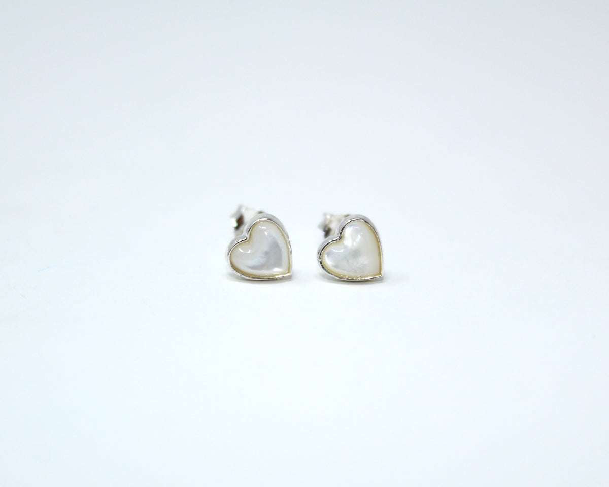 ROMANCE, boucle d'oreille argent sterling et nacre.