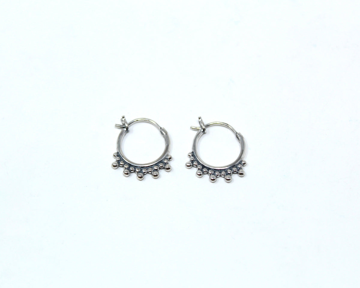 Pluie, boucle d'oreille en argent sterling.