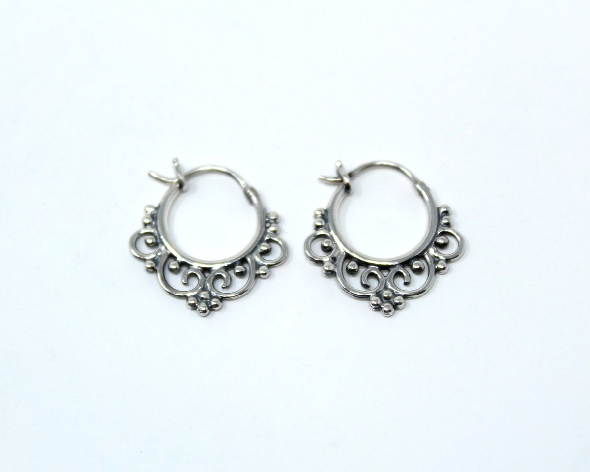 EAU, boucle d'oreille argent sterling.