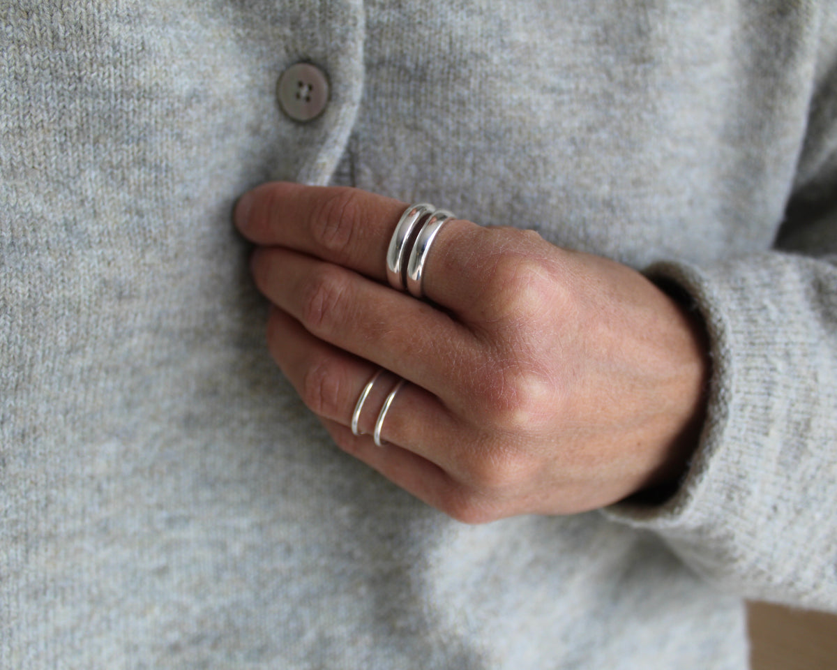 JULIA, bague argent sterling.