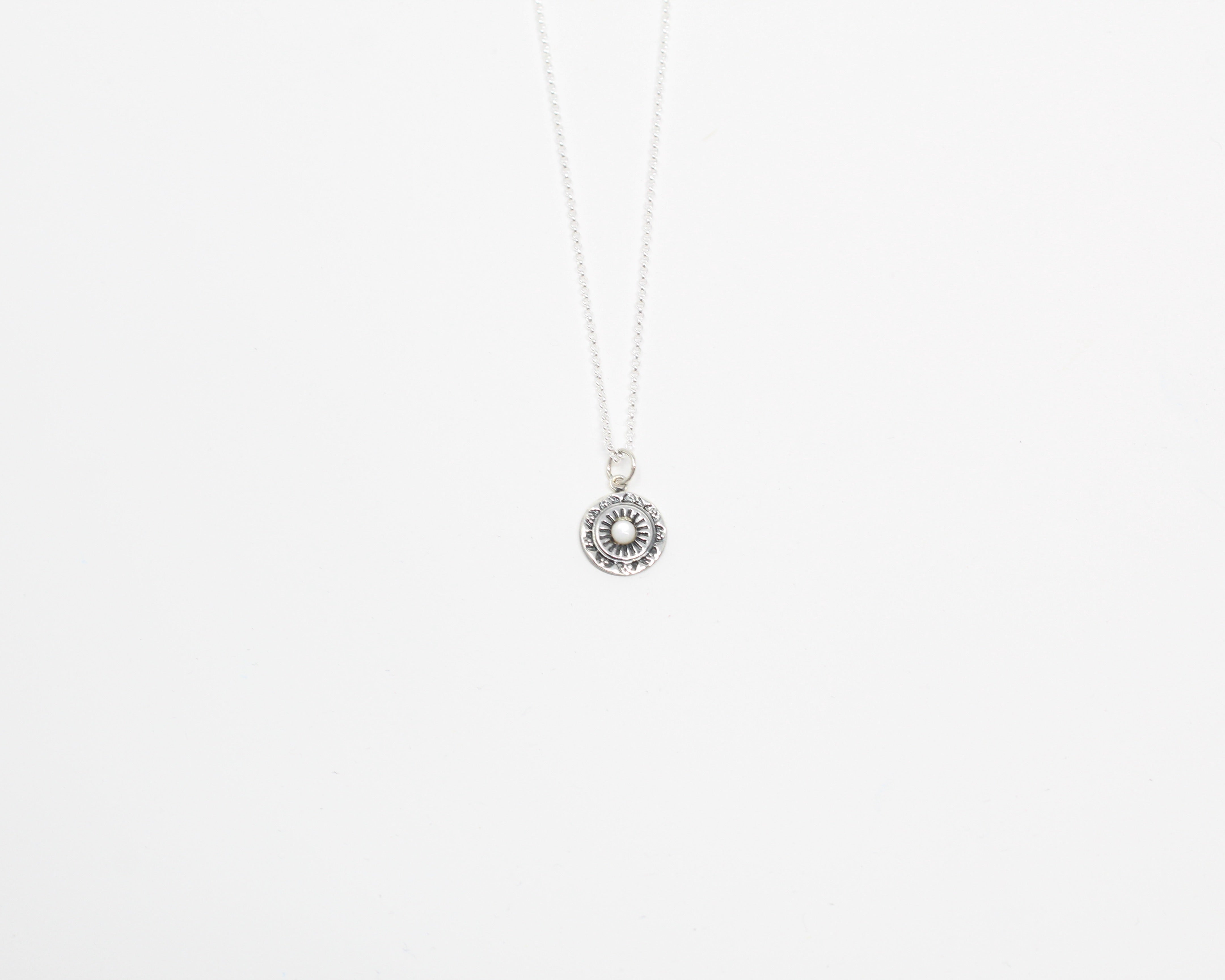 FLORAL, collier argent sterling.