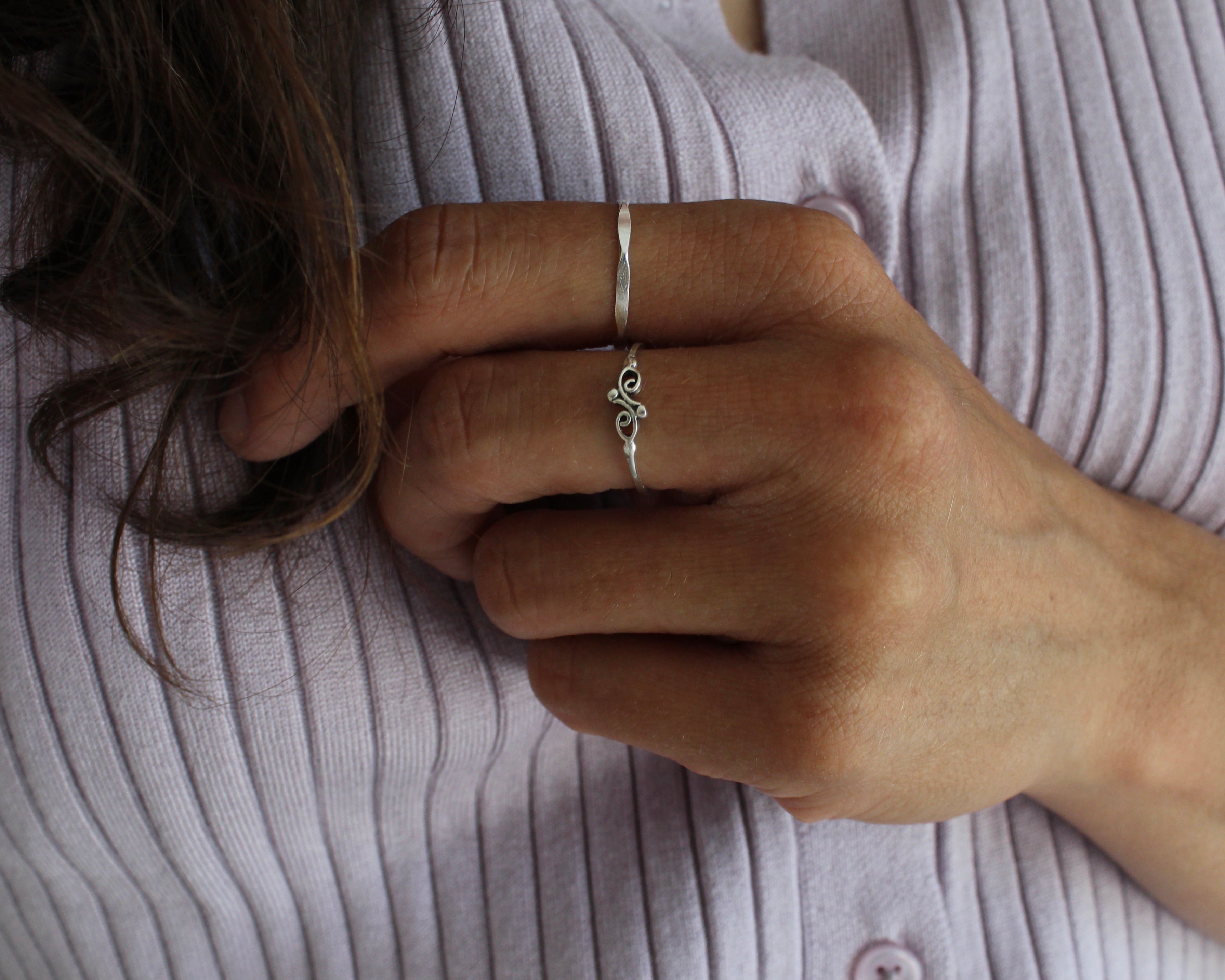 ÉCLIPSE, bague argent sterling.