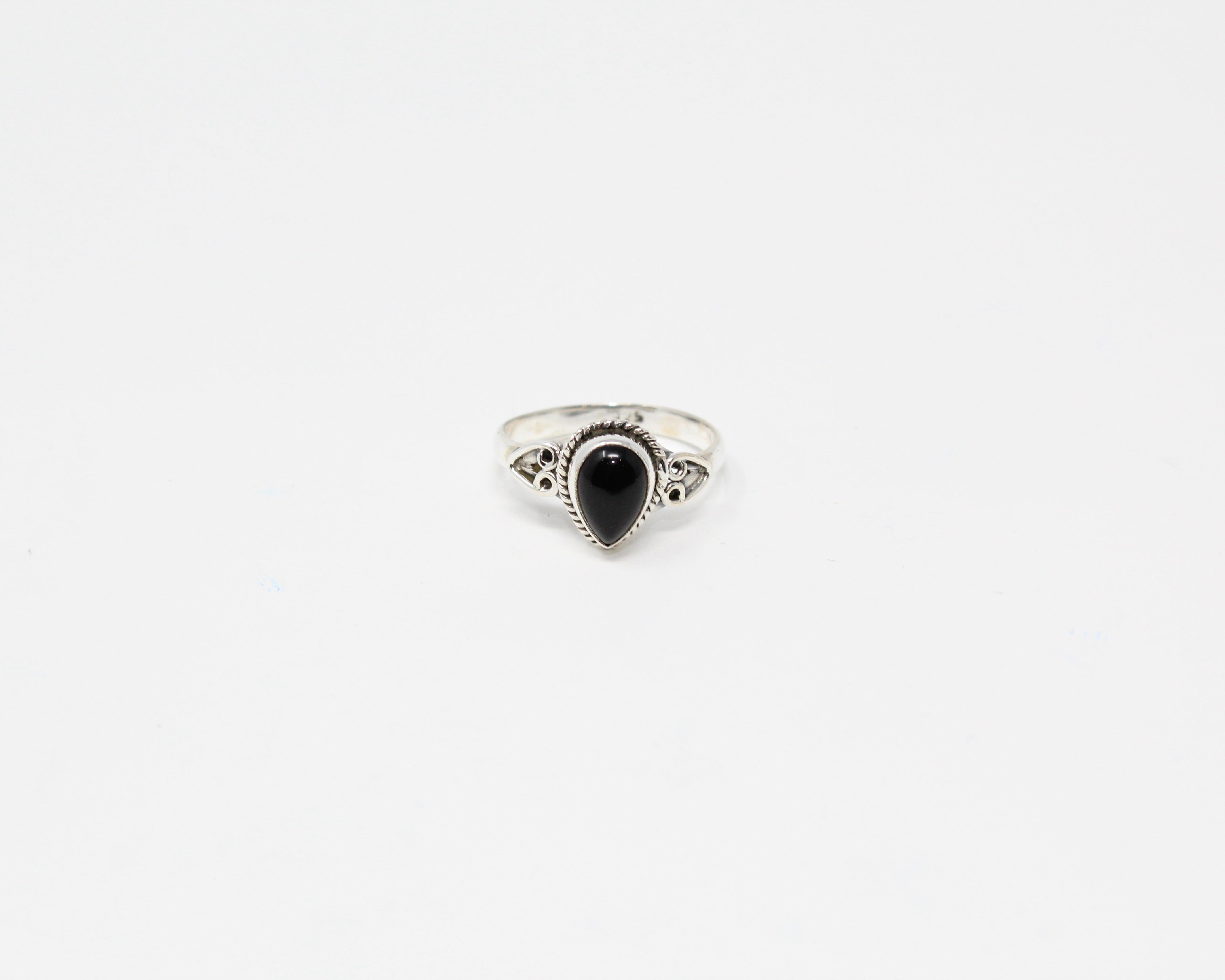 FORCE, bague argent sterling et pierre semi-précieuse, ONYX.