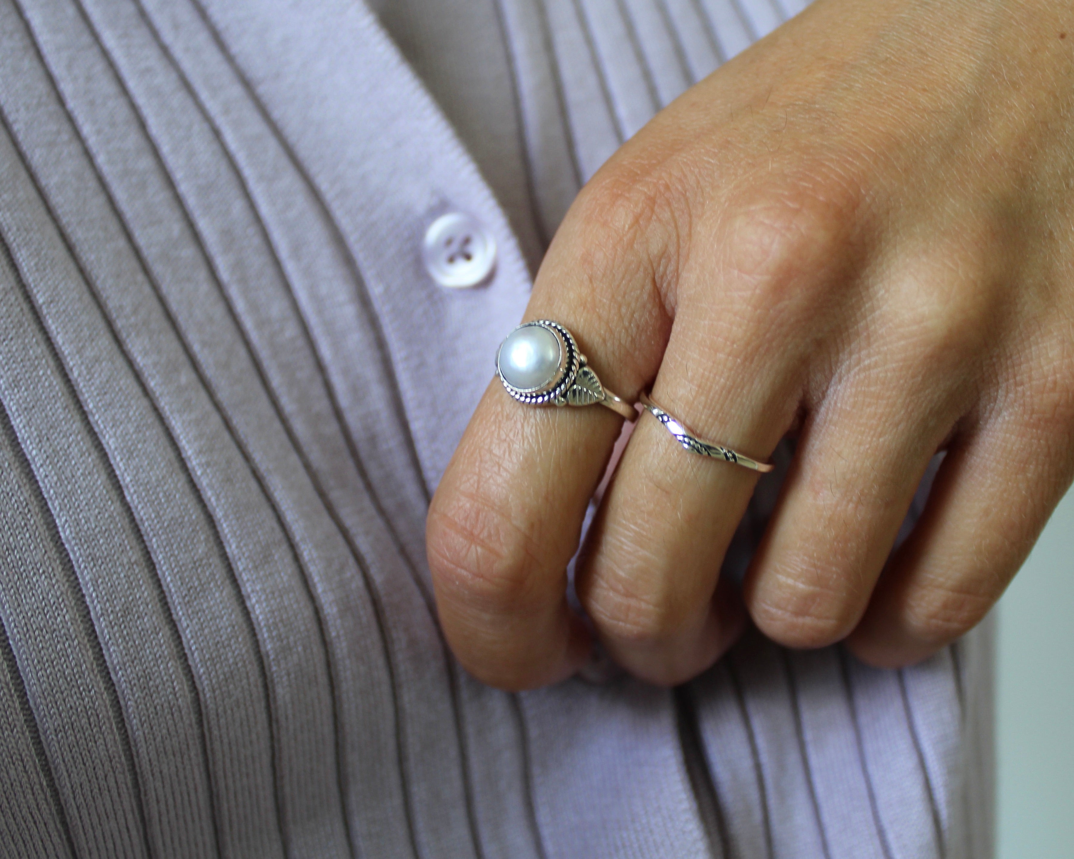 NOHM, Bague argent sterling.