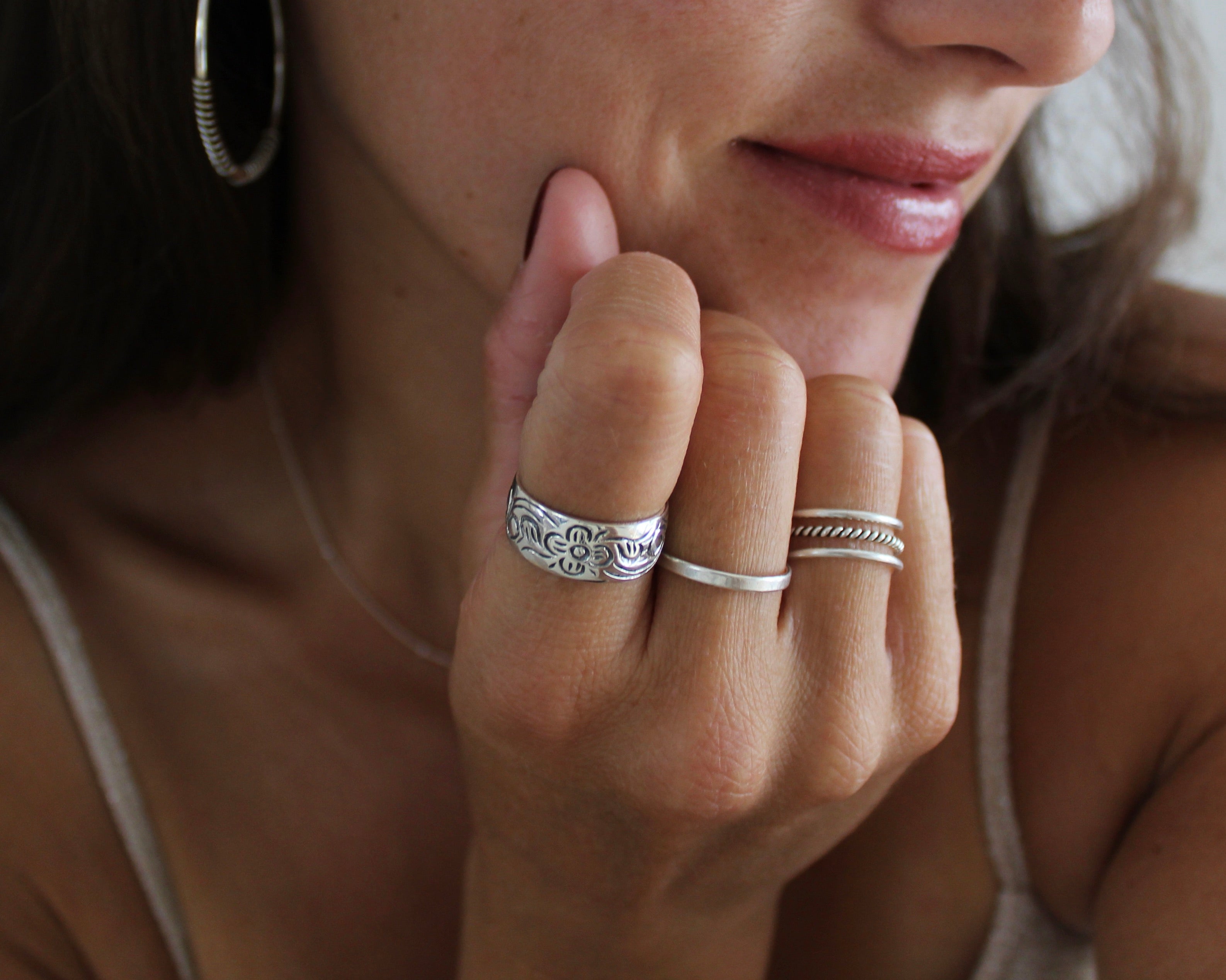 LILI, bague argent sterling.