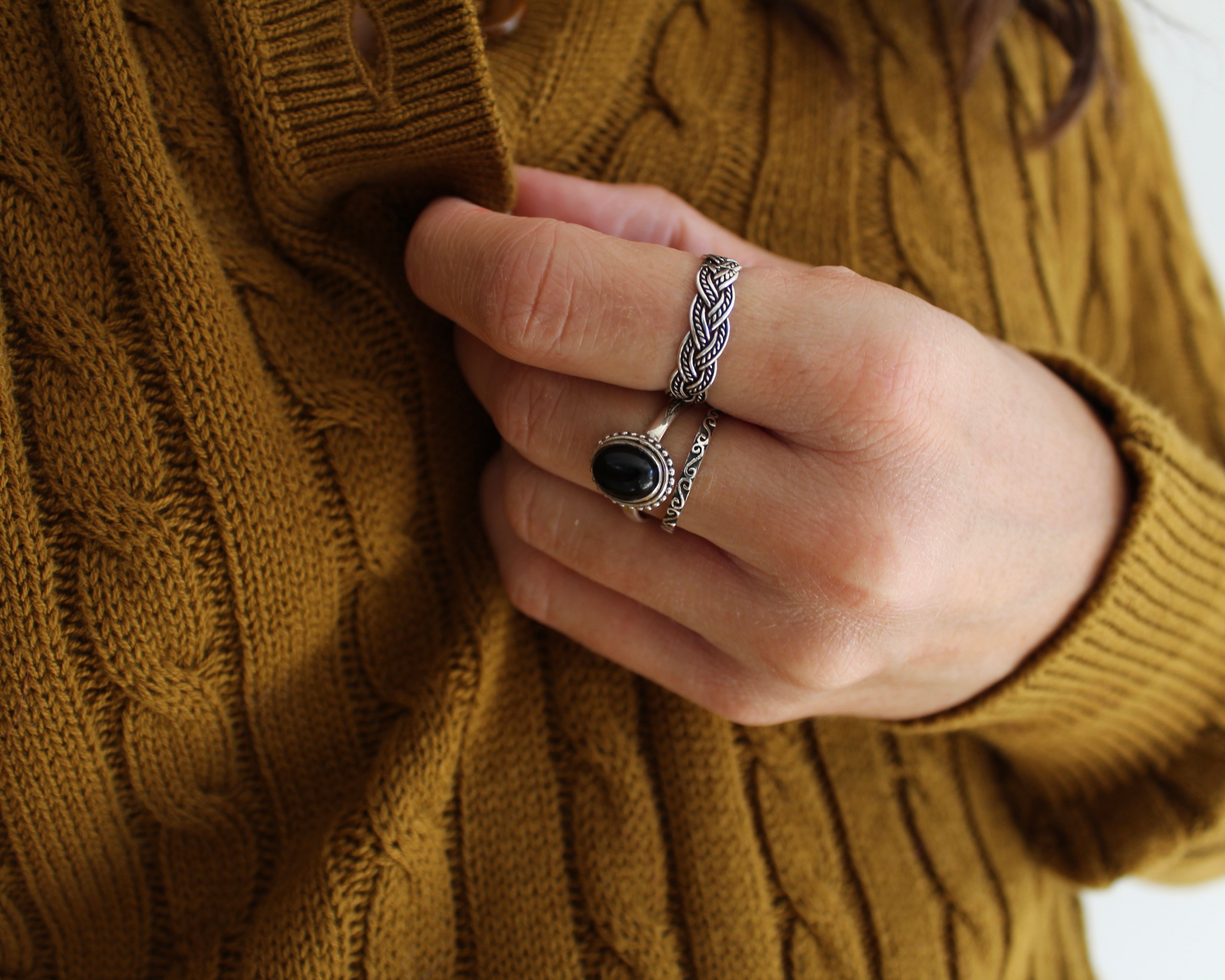 MARINE, bague argent sterling.