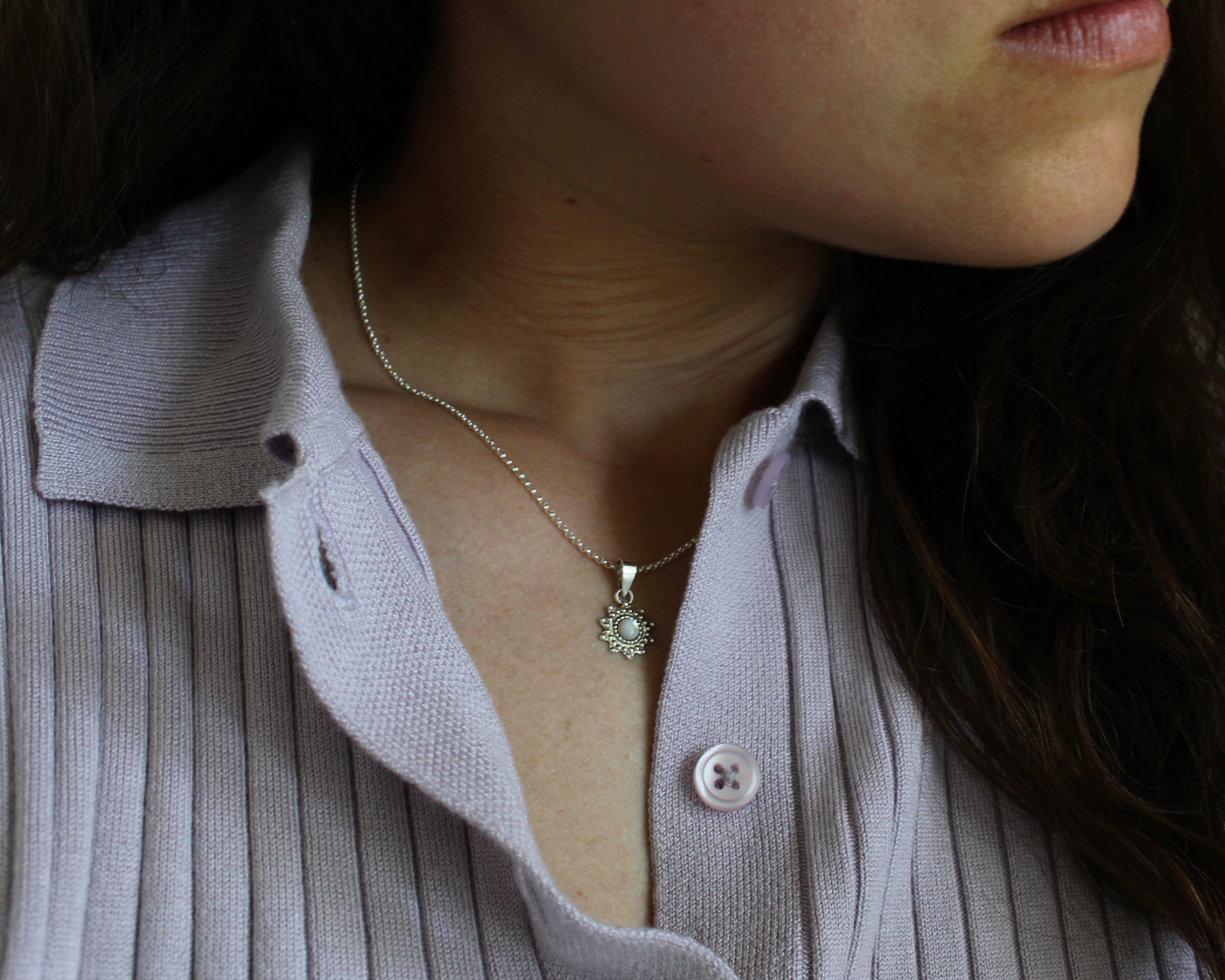 SOLEIL, collier argent sterling.