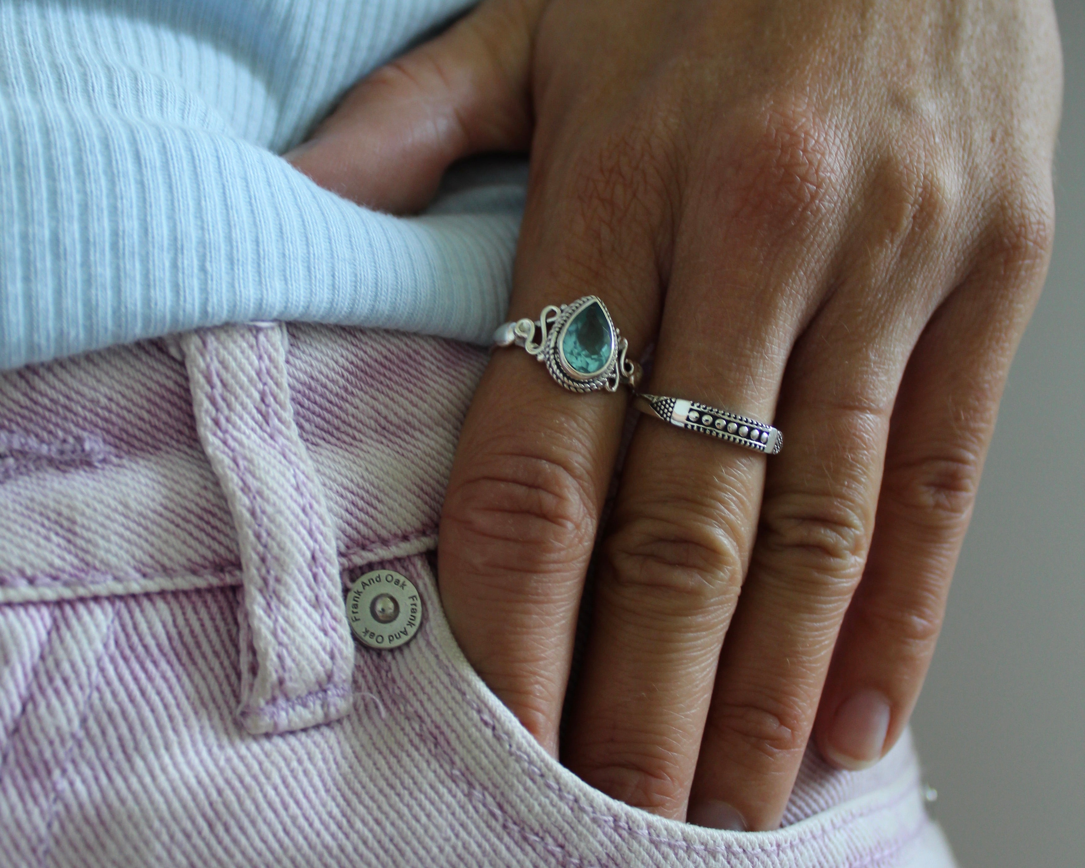 WAT, bague argent sterling.