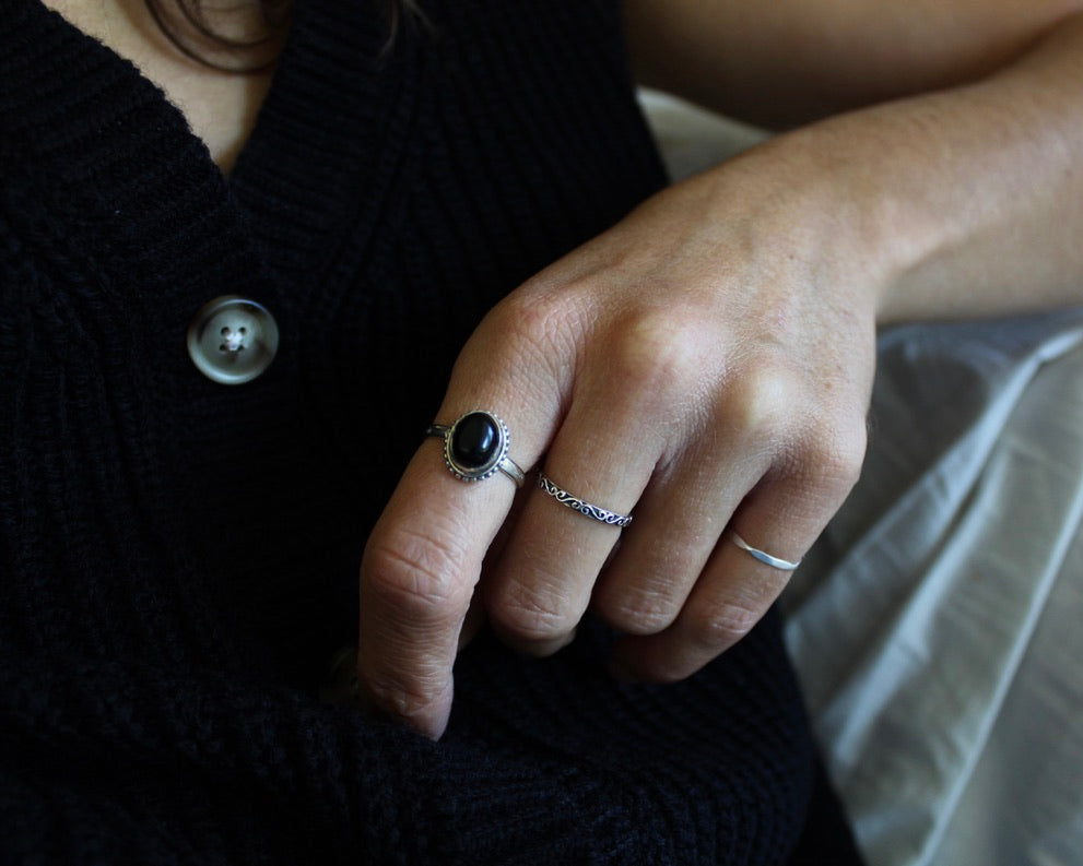 MARINE, bague argent sterling.