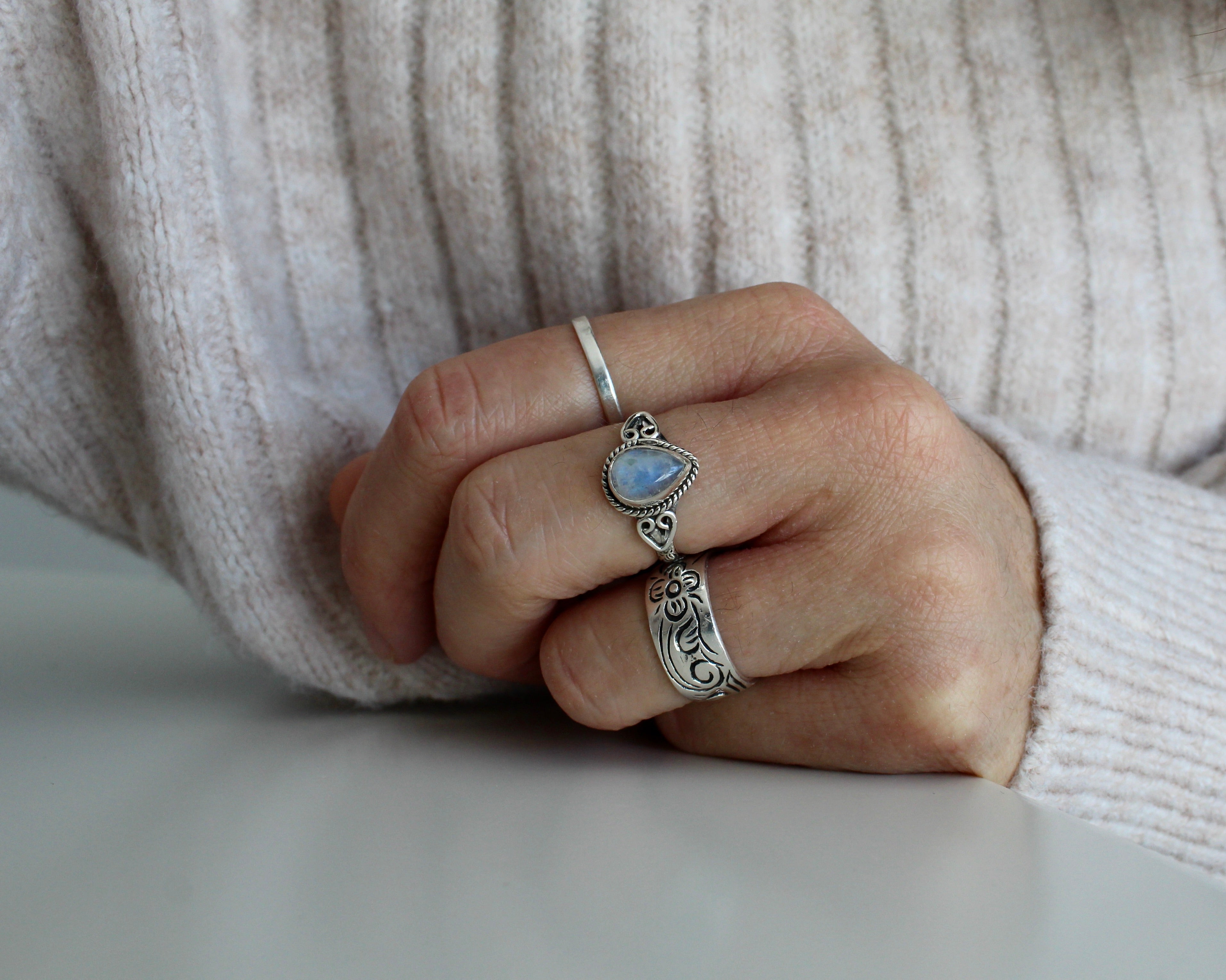 LILI, bague argent sterling.