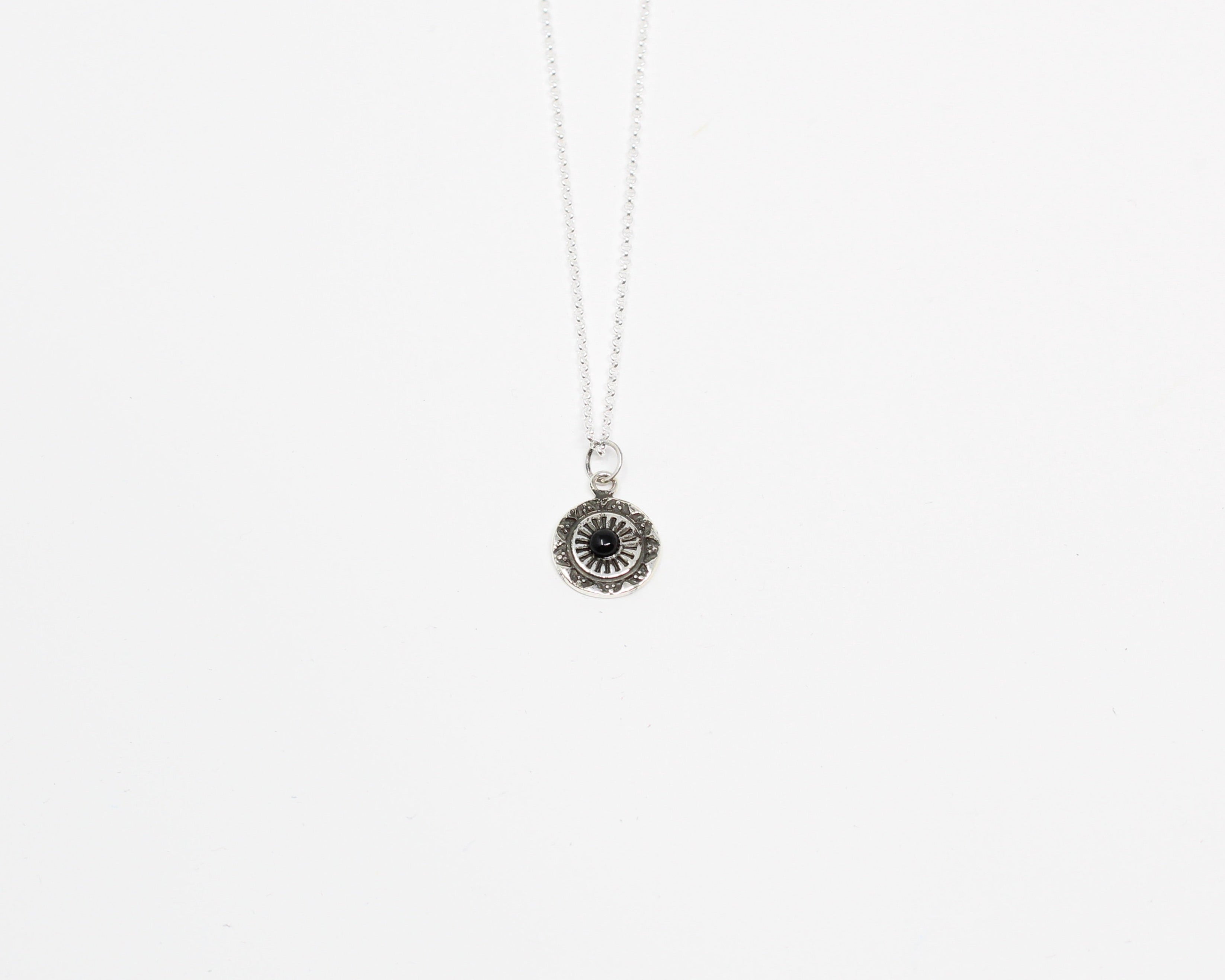 FLORAL, collier argent sterling.