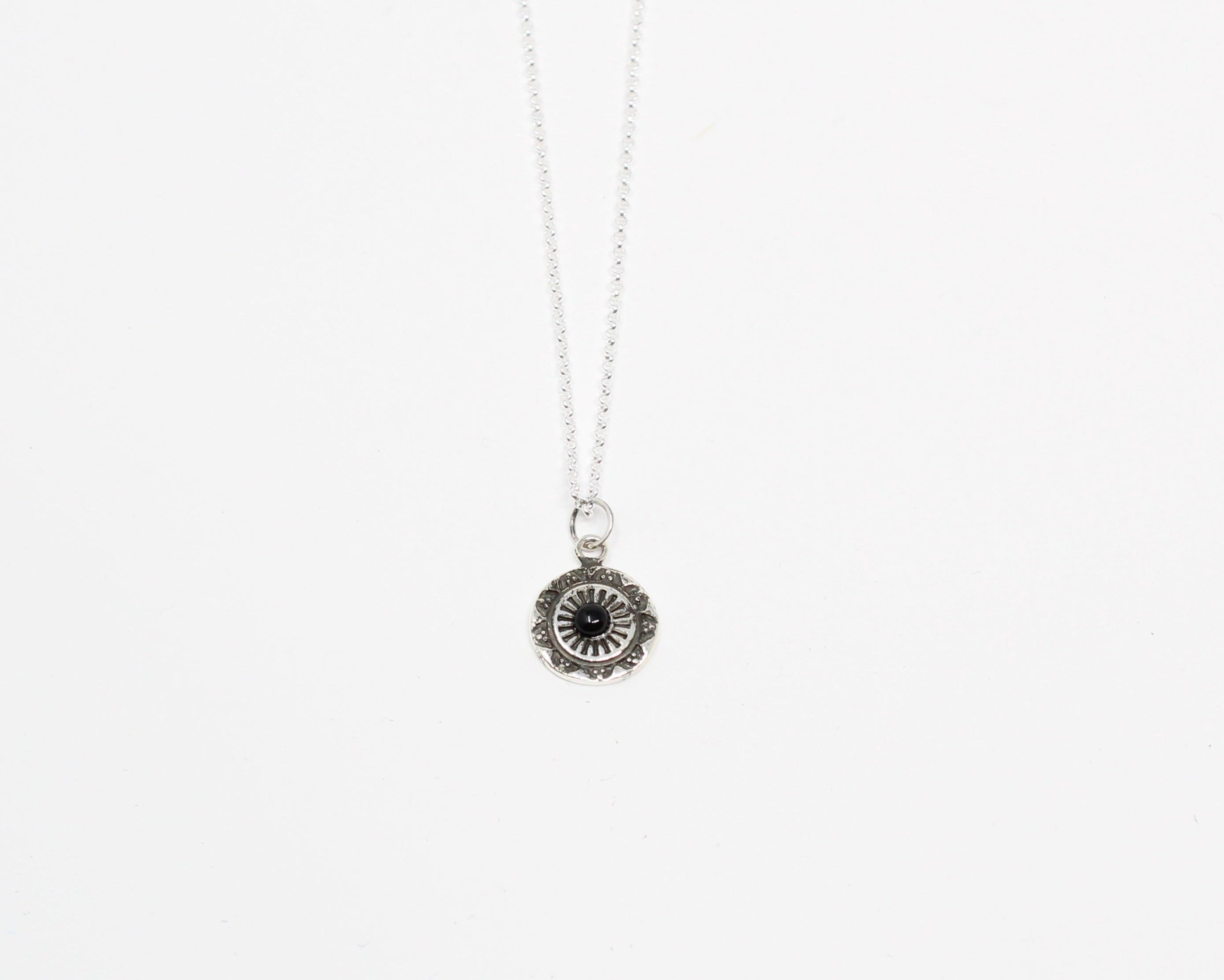 FLORAL, collier argent sterling.
