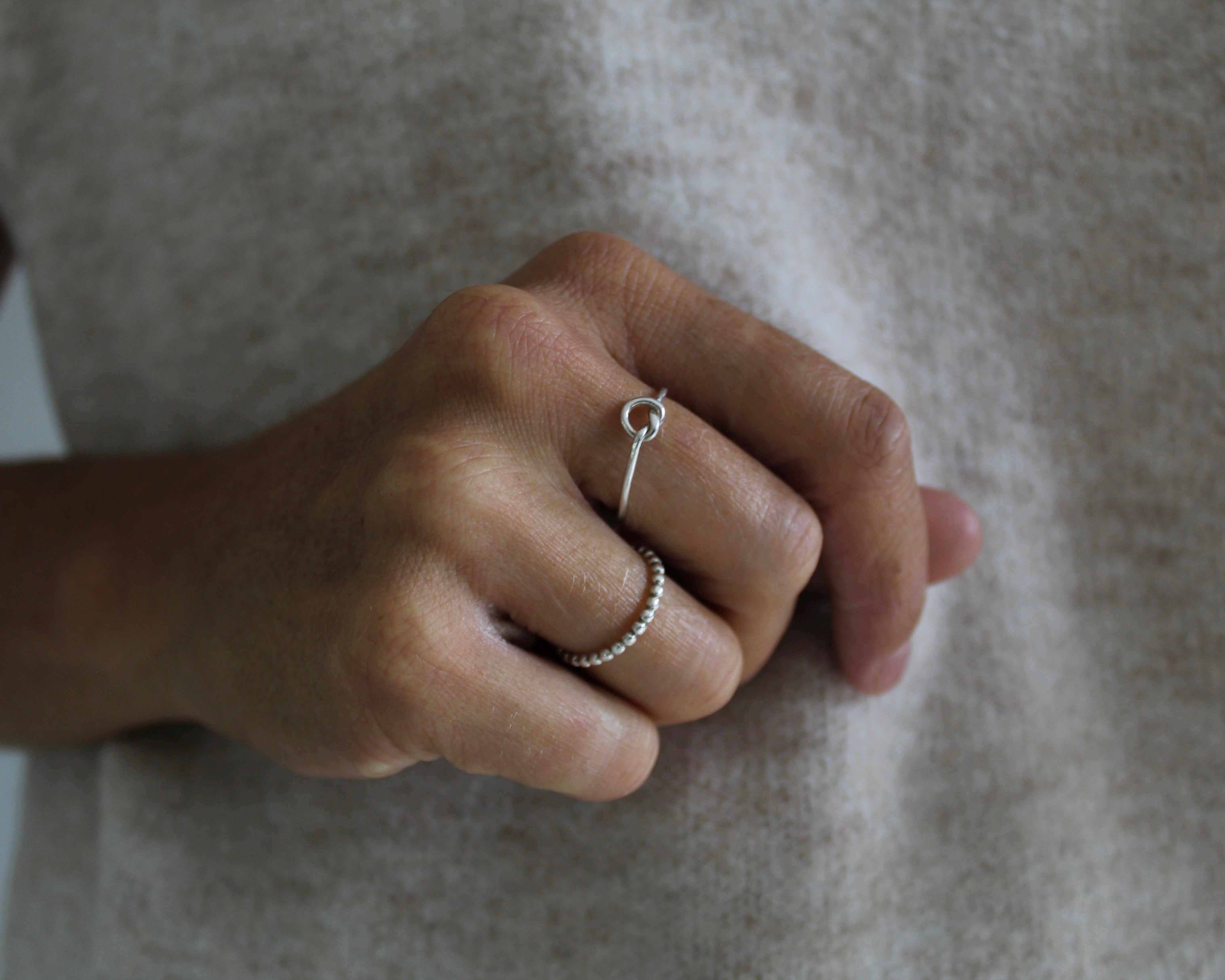 AUBE, bague argent sterling.