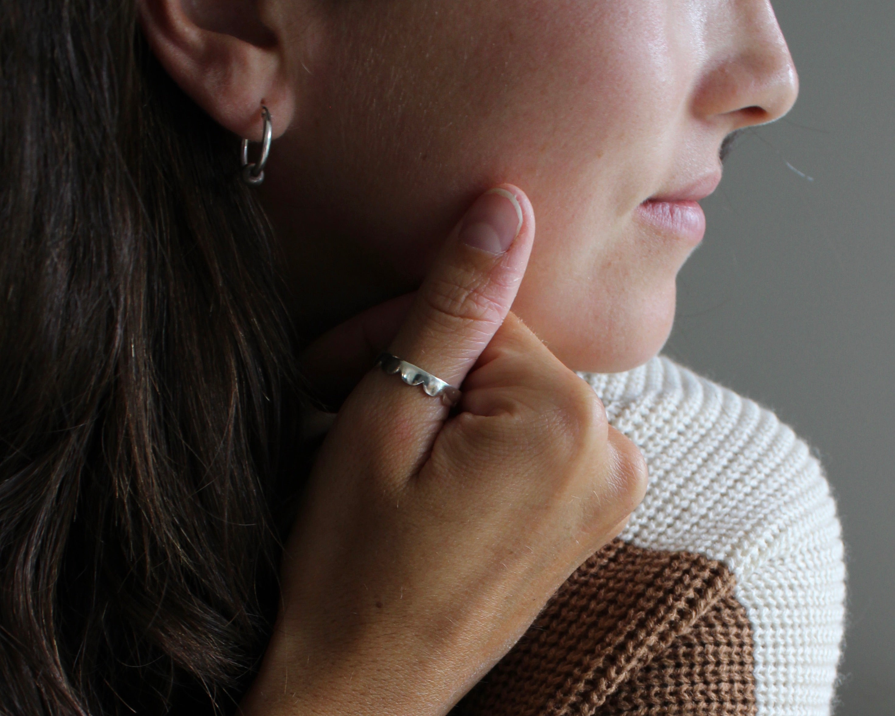 NUAGE, bague argent sterling.