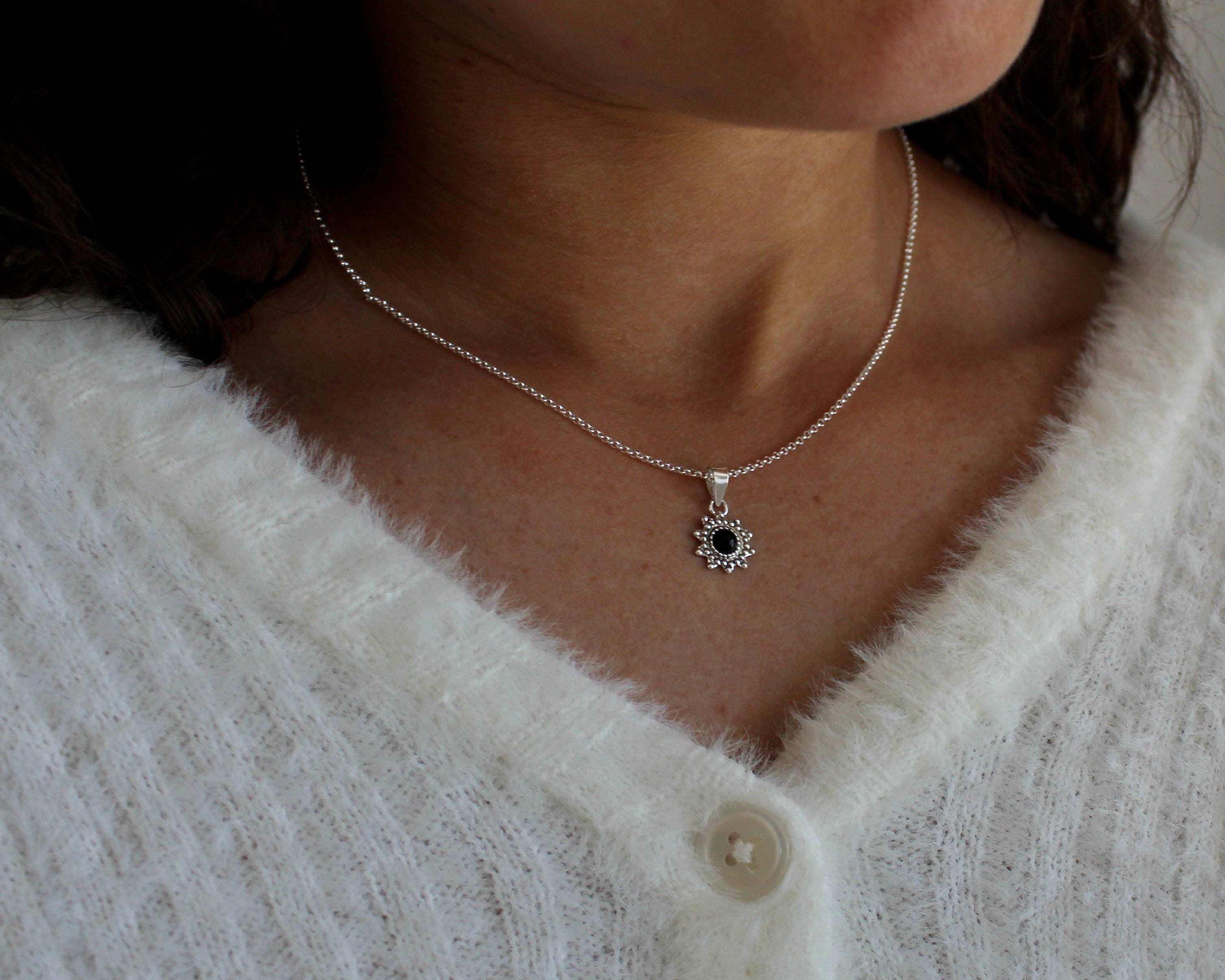 SOLEIL, collier argent sterling.