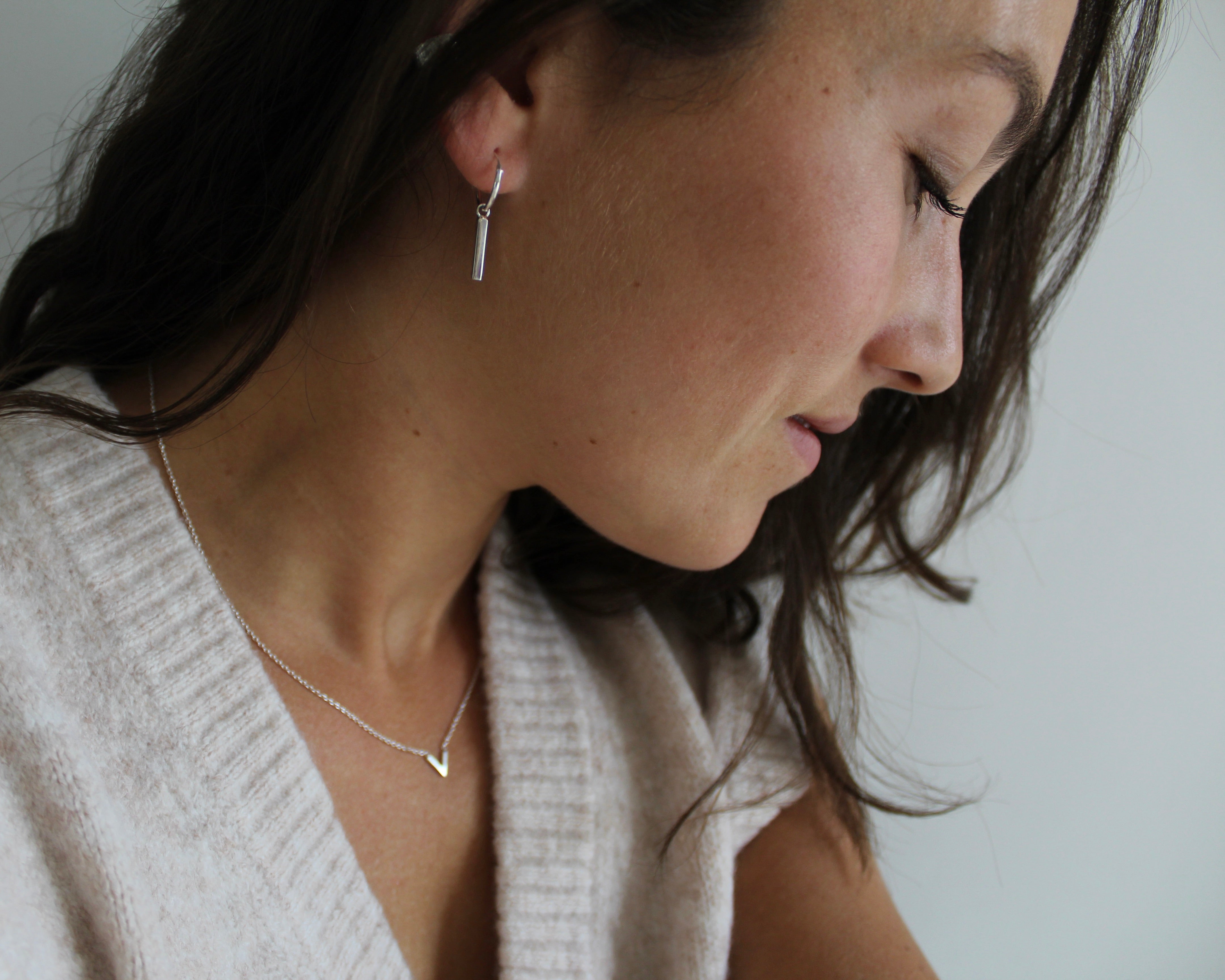 GABIE, boucle d'oreille argent sterling.
