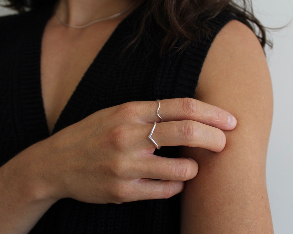 FOUDRE MINI, bague argent sterling.